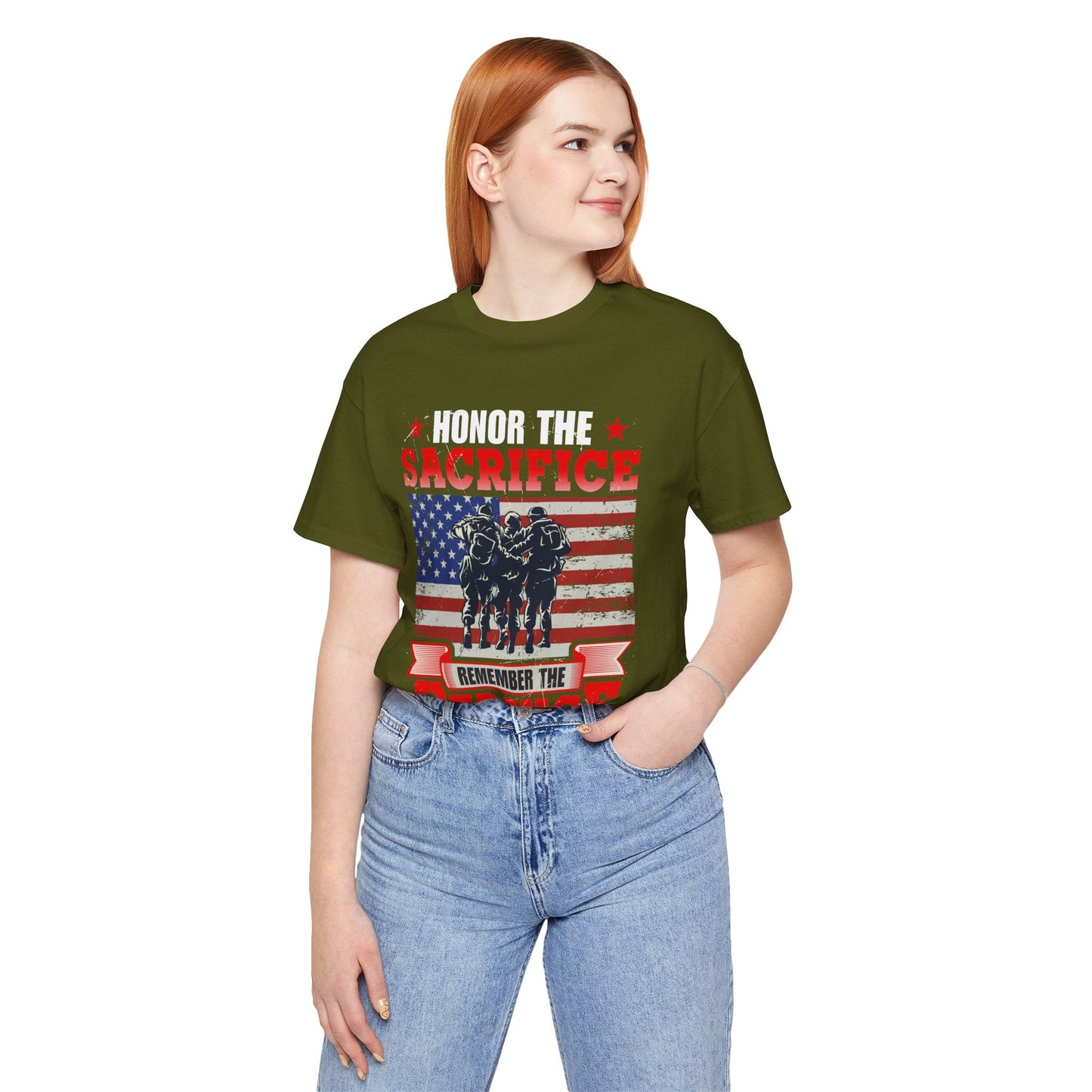 American Flag Graphic Unisex Cotton T-Shirt v24