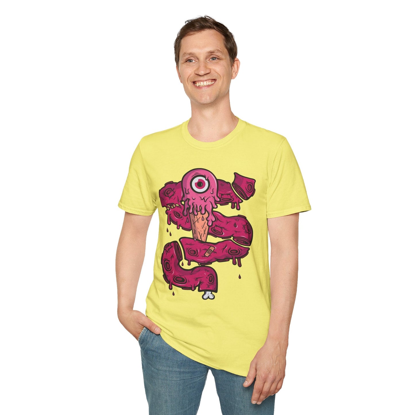 Cartoon T Shirt Animation Tee Funny Graphic Tee Unisex Gildan Softstyle Cotton 64000