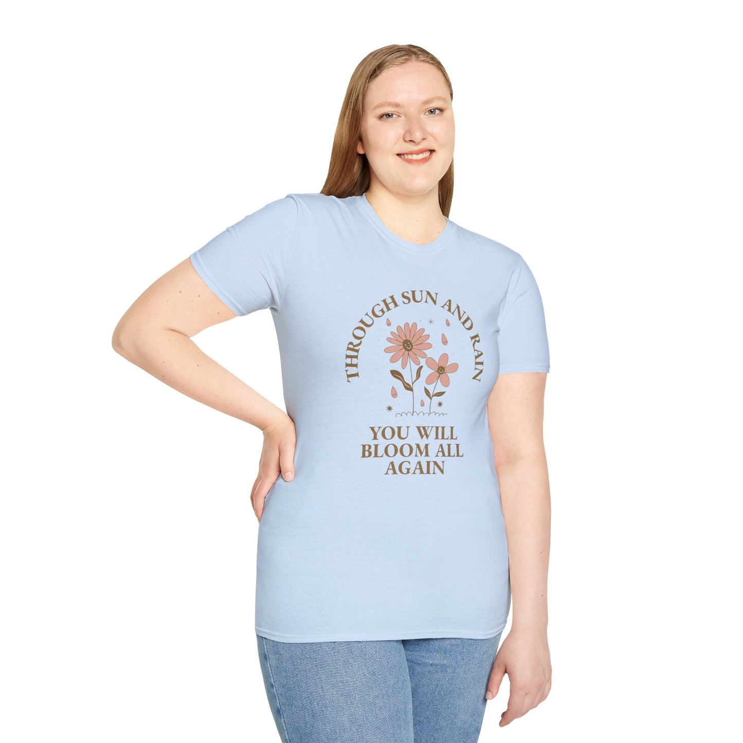 Positive Slogan T Shirt For Everyday Motivation Unisex Tee With Positive Words And Good Quotes Gildan Softstyle 64000
