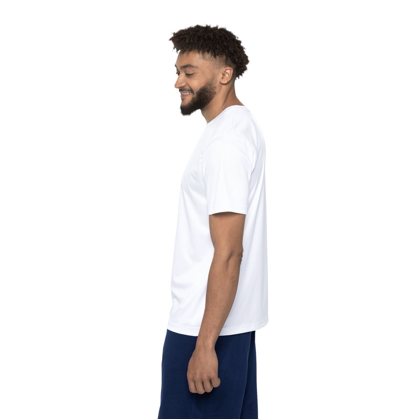 True White Color Unisex Poly T-Shirt with Solid Colors XS-4XL
