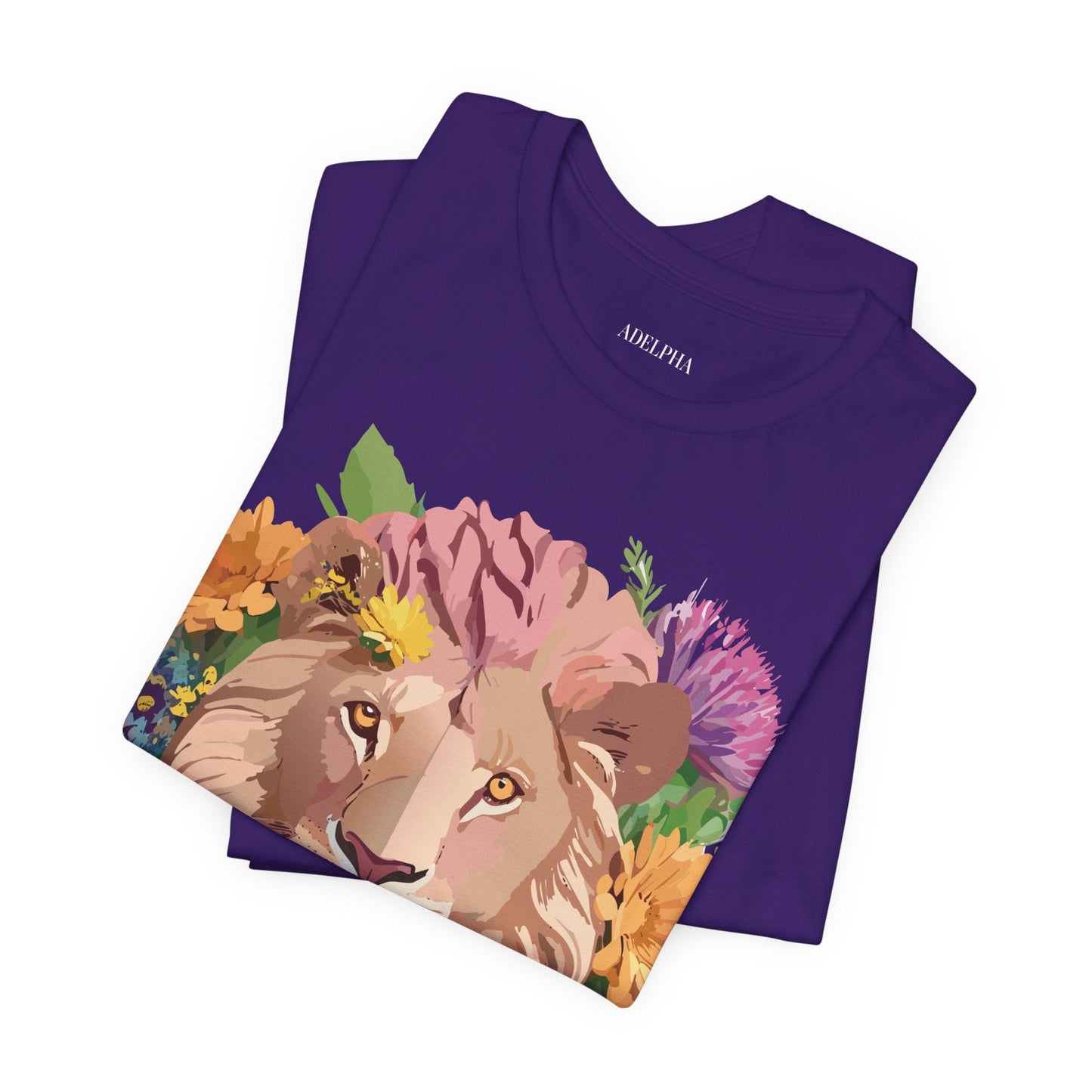 Lion Graphic Unisex 100 Cotton Vintage Animal Artwork Tee 2