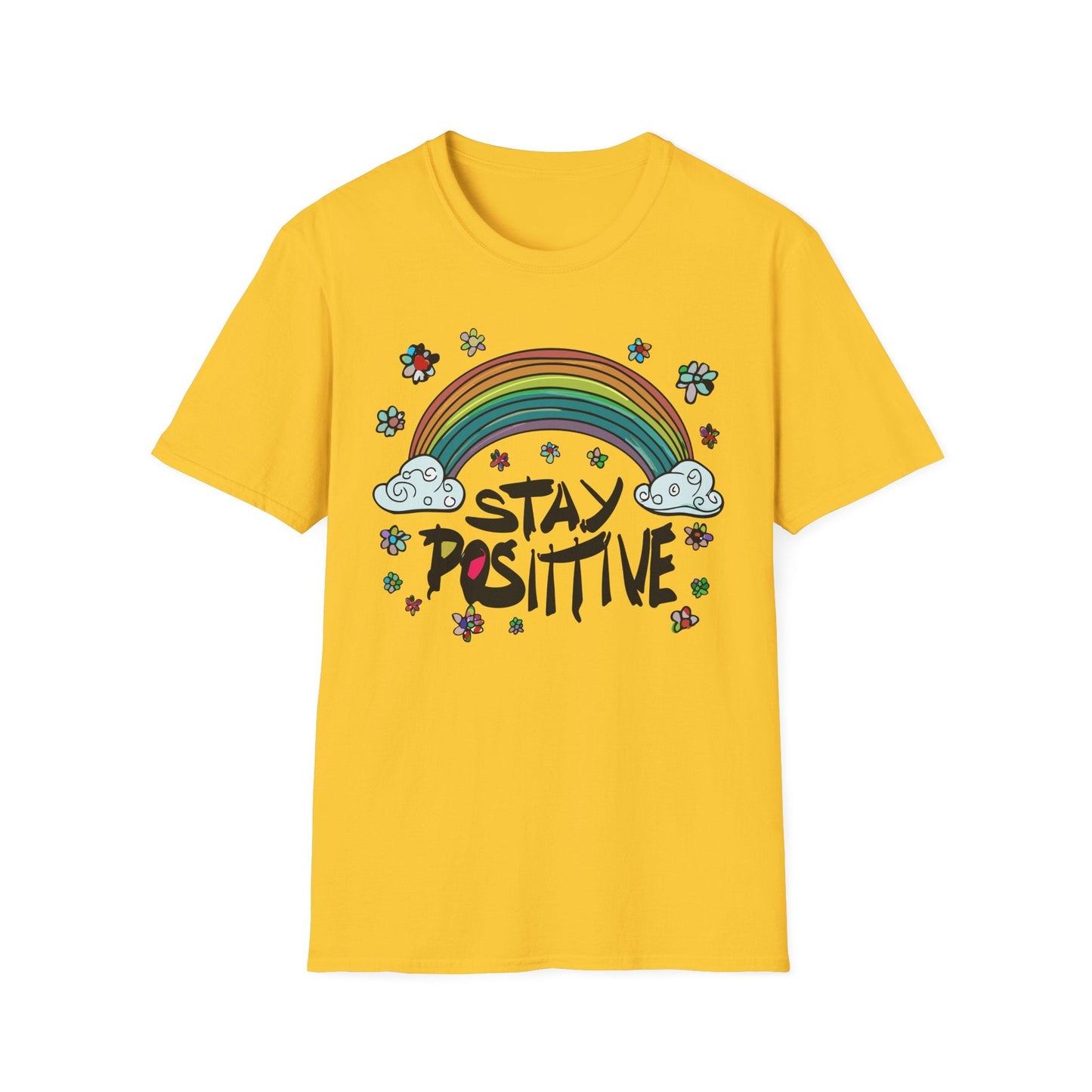 Positive Slogan T Shirt Unisex Softstyle Tee With Positive Words And Good Quotes Gildan 64000