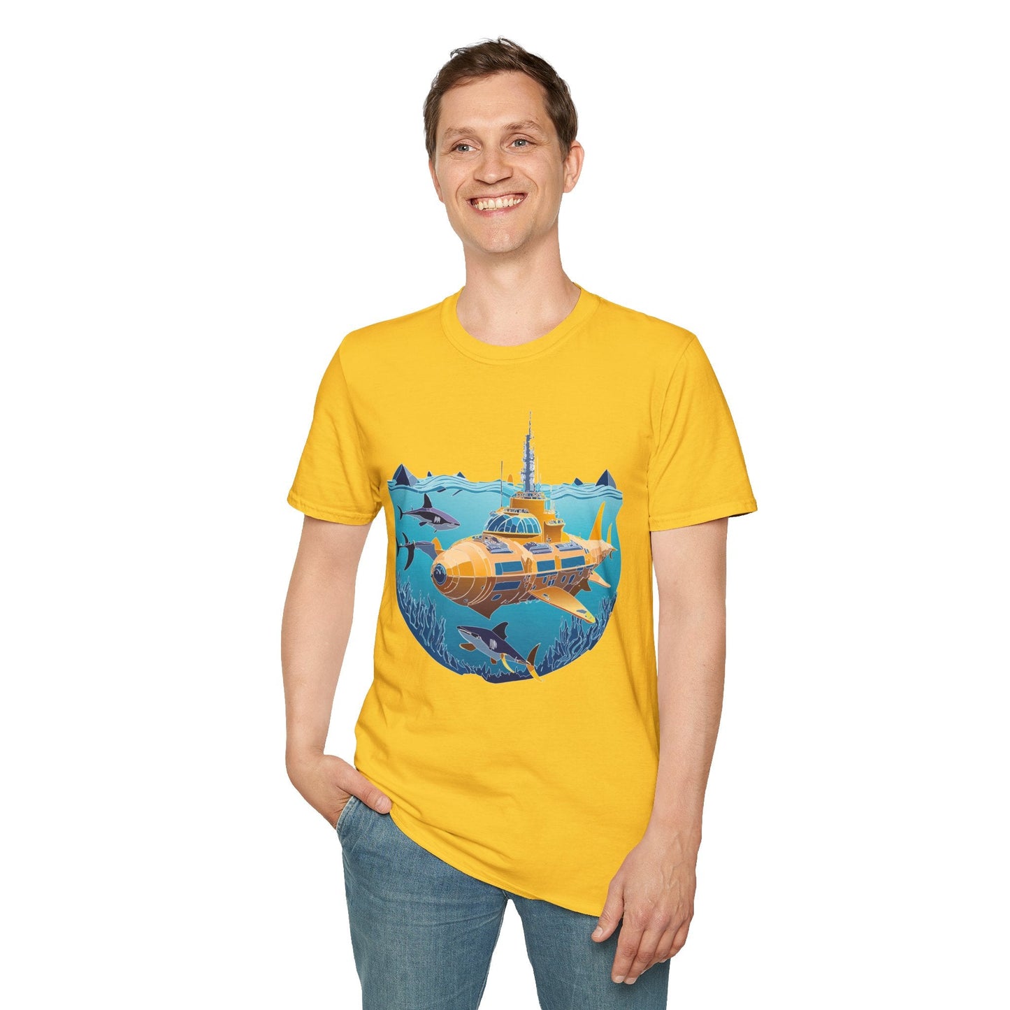 Ocean Graphic Unisex Softstyle Cotton Tee 13