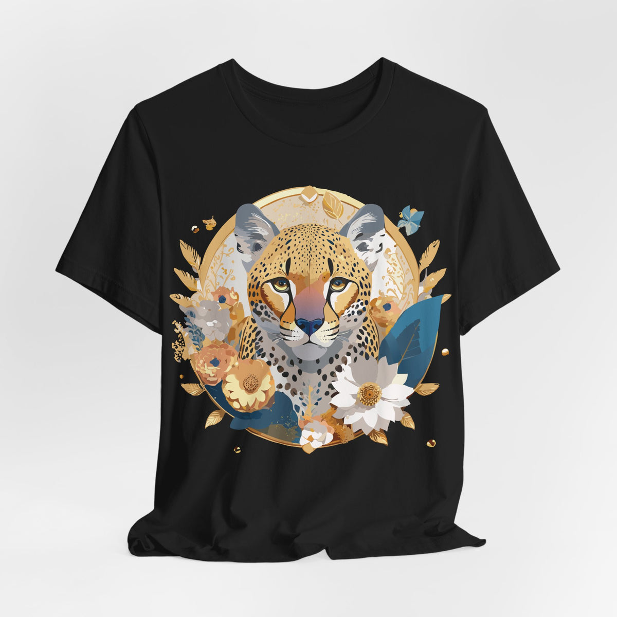 Medallion Graphic Unisex Cotton Bella+Canvas Tee with Floral Art Design n150