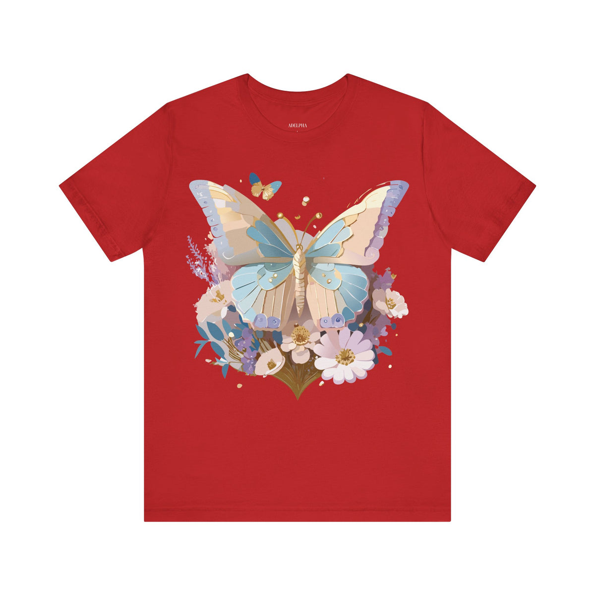 Butterfly Graphic Unisex Cotton Bella+Canvas Tee with Art Design n63
