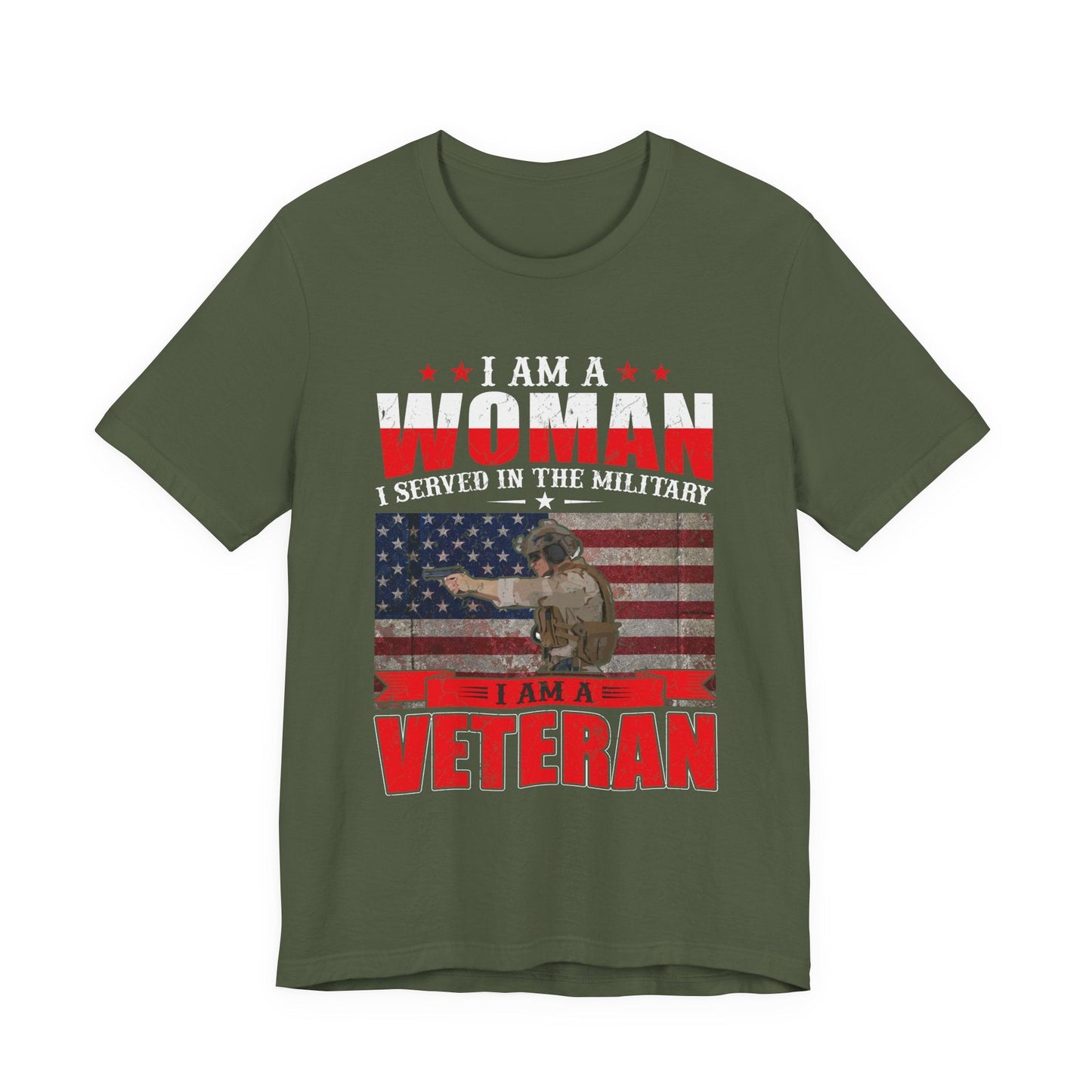 Army Veteran Patriotic Graphic Design Unisex Cotton T-Shirt v27