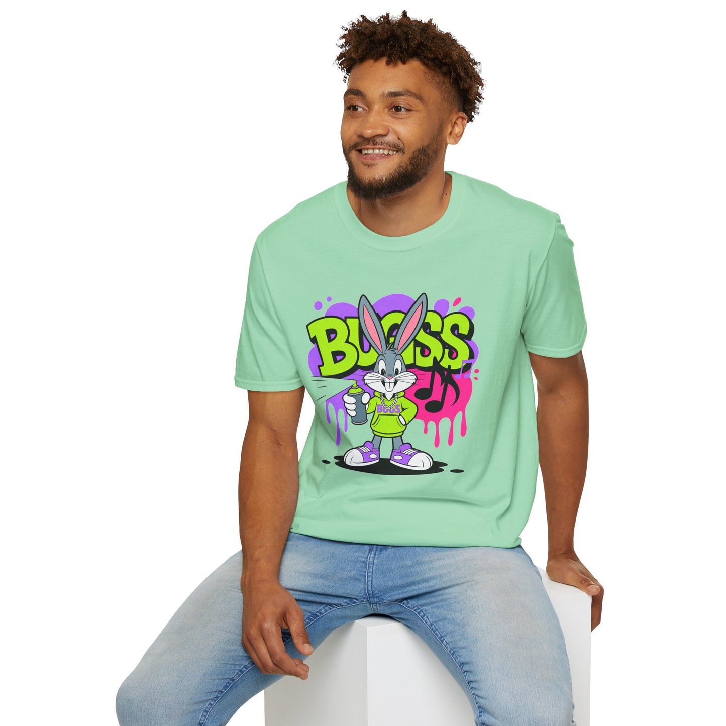 Cartoon T Shirt With Animation Unisex Funny Animals Tee Softstyle Gildan 64000 Apparel