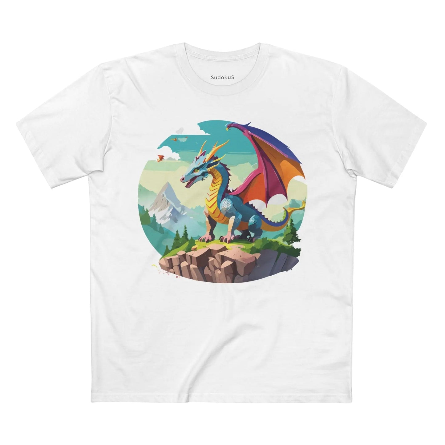 Dragon Graphic Unisex 100 Cotton Staple Tee 32