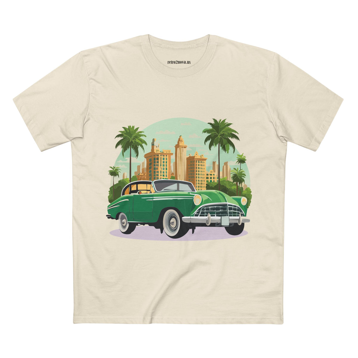 Retro Car Vintage Graphic Tee Staple Unisex 100 Cotton Tee Shirt - RC-18