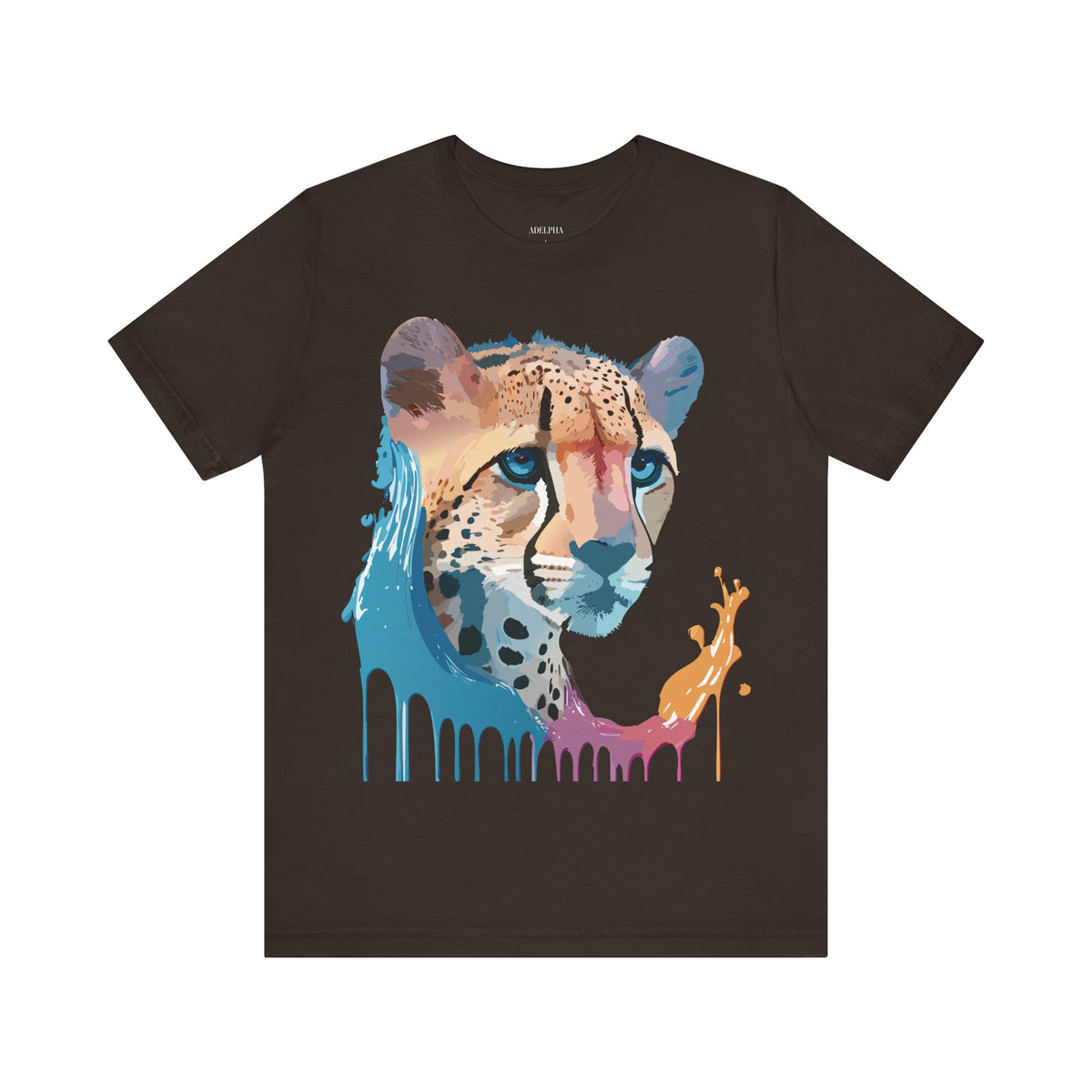 Cheetah Graphic Unisex Cotton Bella+Canvas Tee with Art Animal Design e301