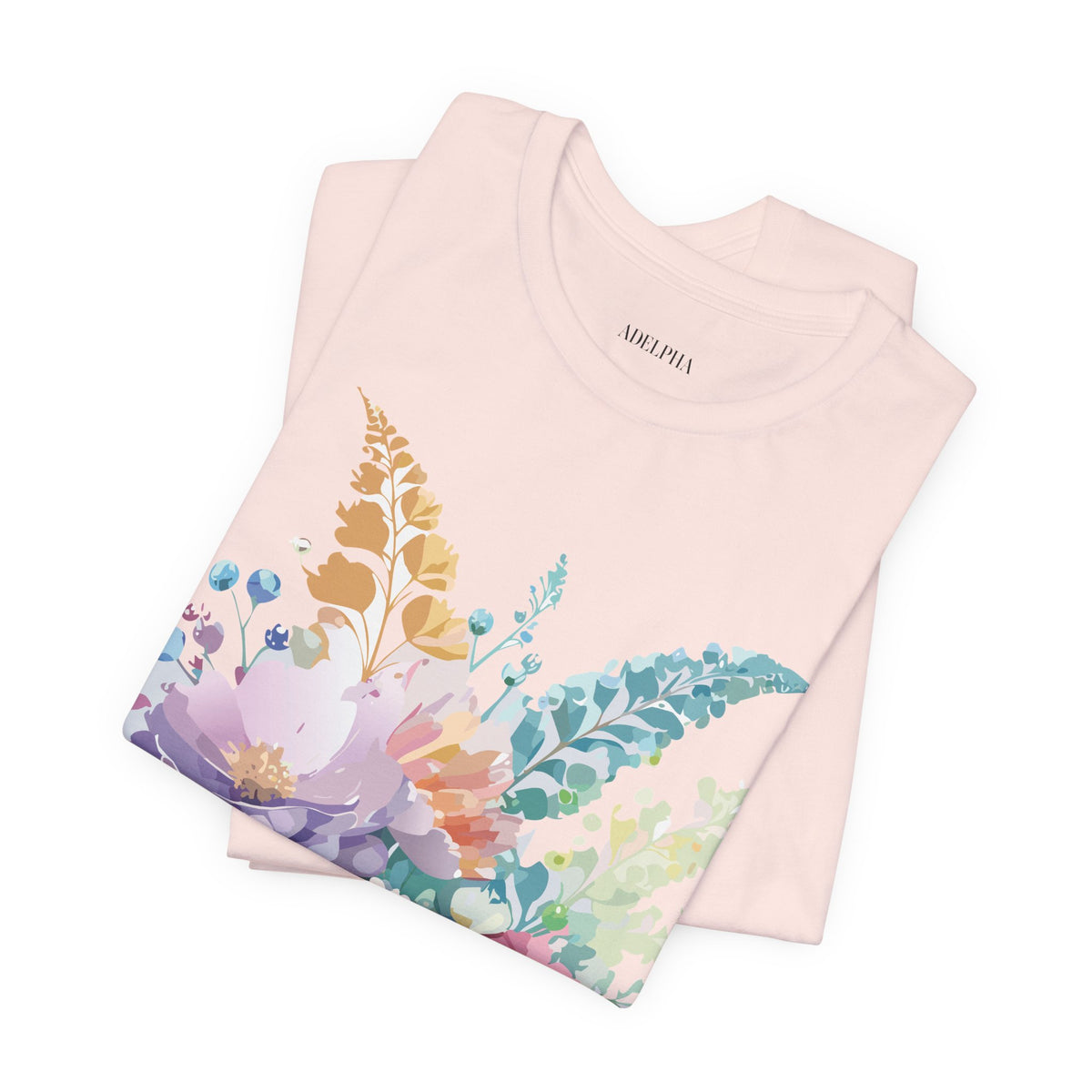 Floral Graphic Tee Shirt - Bella+Canvas Unisex 100 Cotton 16