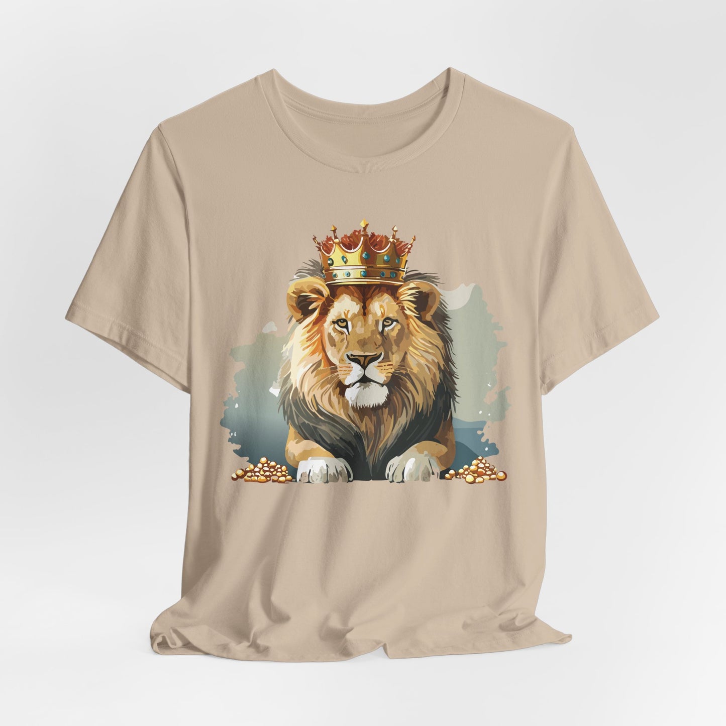 Majestic Lion Crown T-shirt, Animal Shirt, Lion Tee, Unisex Top, Birthday Gift, Shirt with Animal design