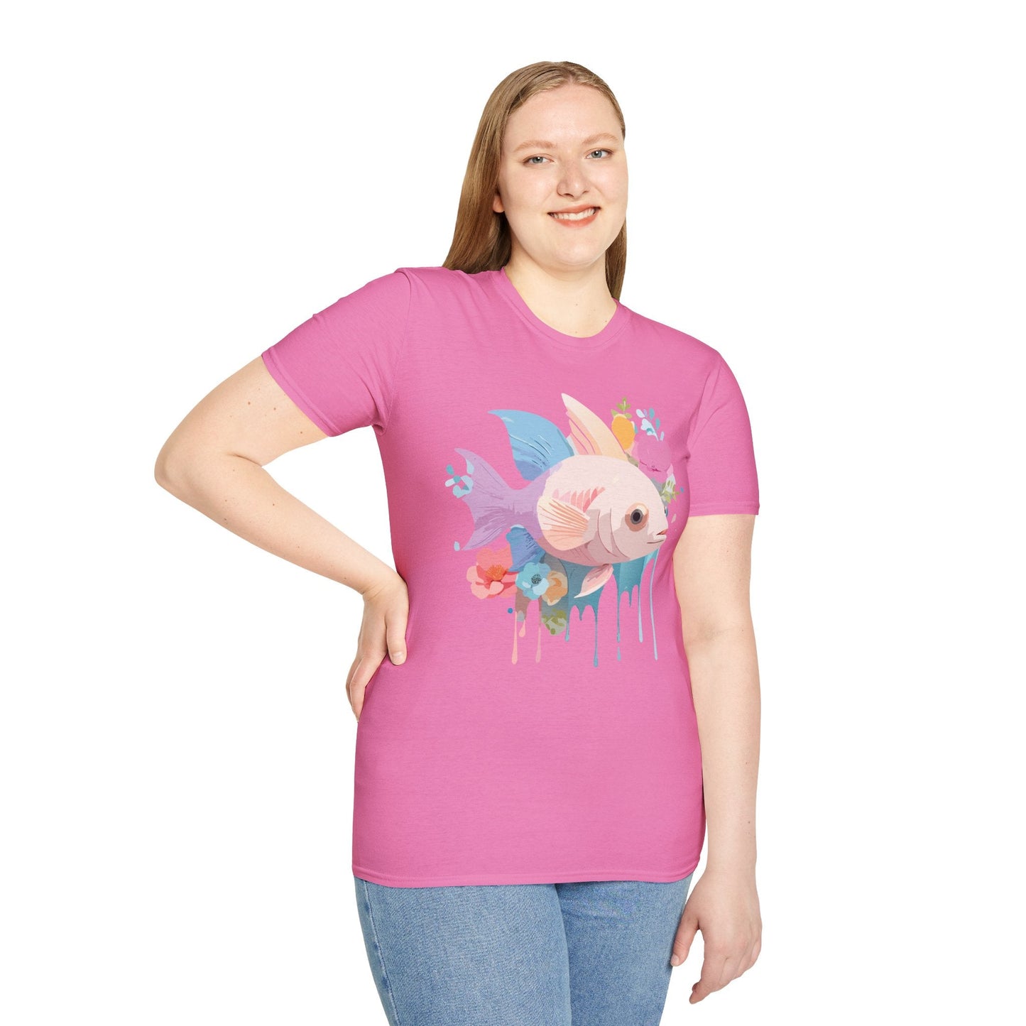 Fish Art Design Shirt, T Shirt with Fish, Graphic Shirt, Tee Shirt with Graphic Design, Shirt with Fish Graphic Art