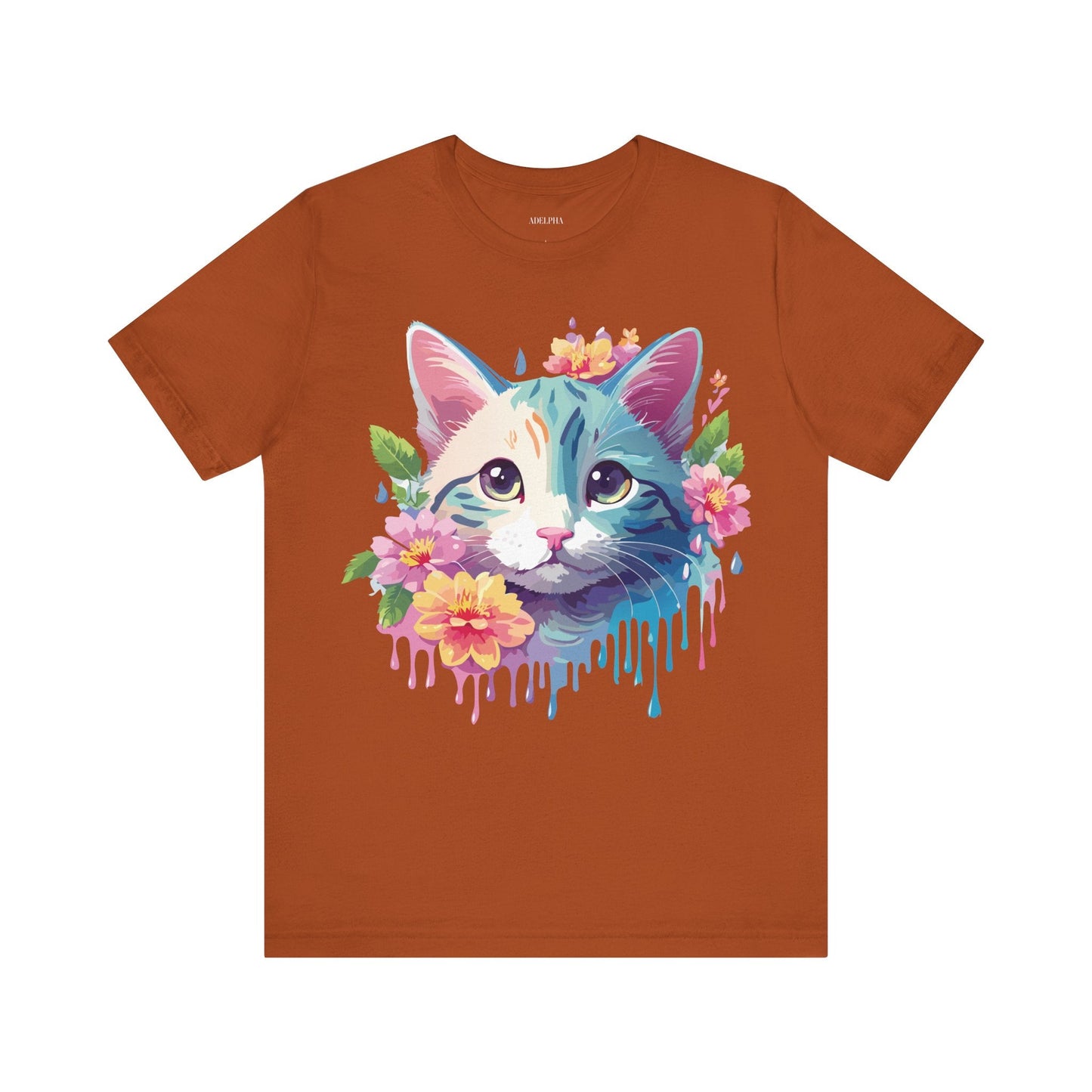 Cat Graphic Tee Unisex Shirt Adelpha Vintage Inspired Short Sleeve
