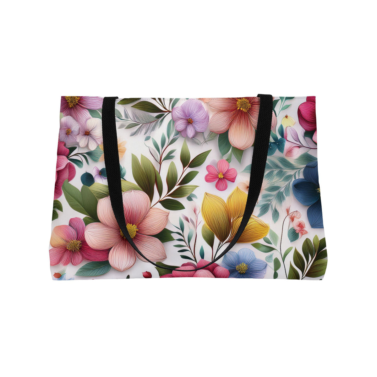 Floral Print Poly Canvas Weekender Bag 18
