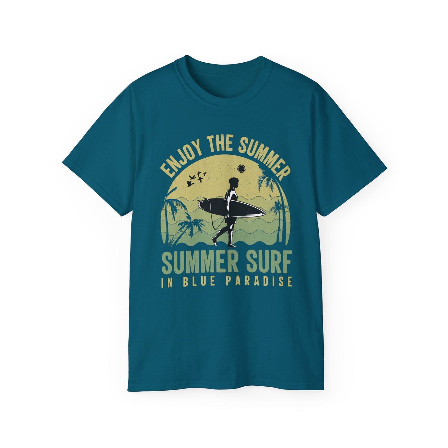 Summer Surf Art Design T Shirt TeeGallery Gildan 2000 Unisex Cotton Tee Apparel Collection