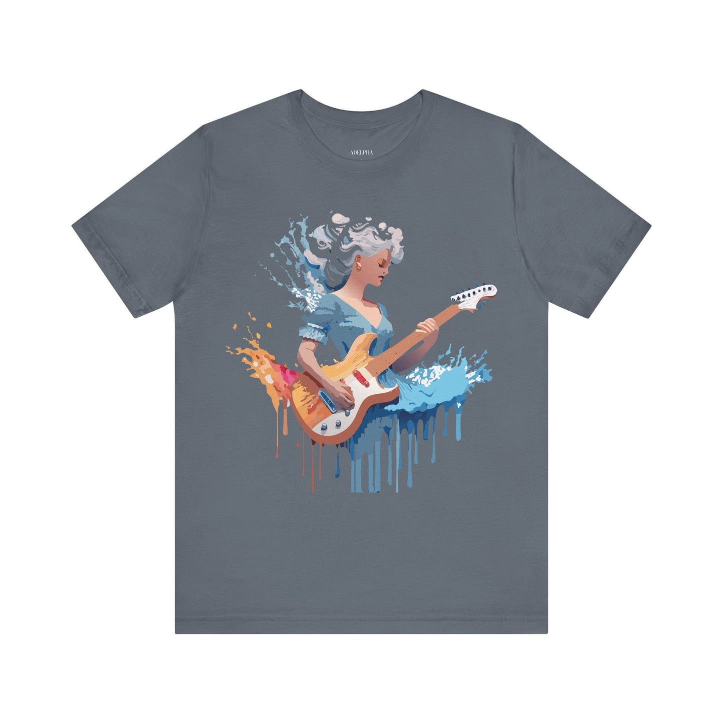 Music Graphic Unisex 100 Cotton Vintage Art with Musical Elements Tee 47