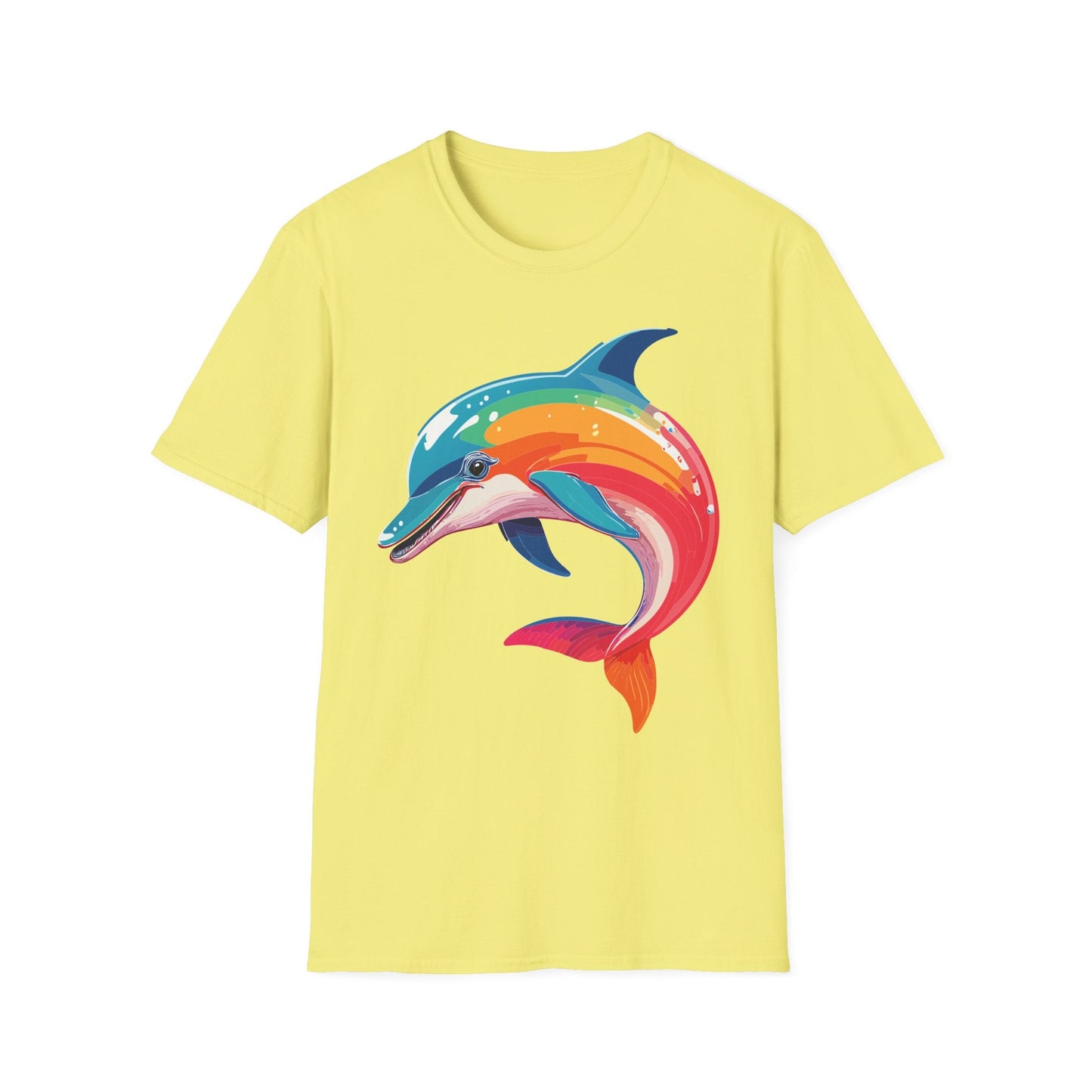 Dolphin Shirt For Unisex 100 Percent Ring Spun Cotton Gildan Softstyle 64000 Short Sleeve Tee