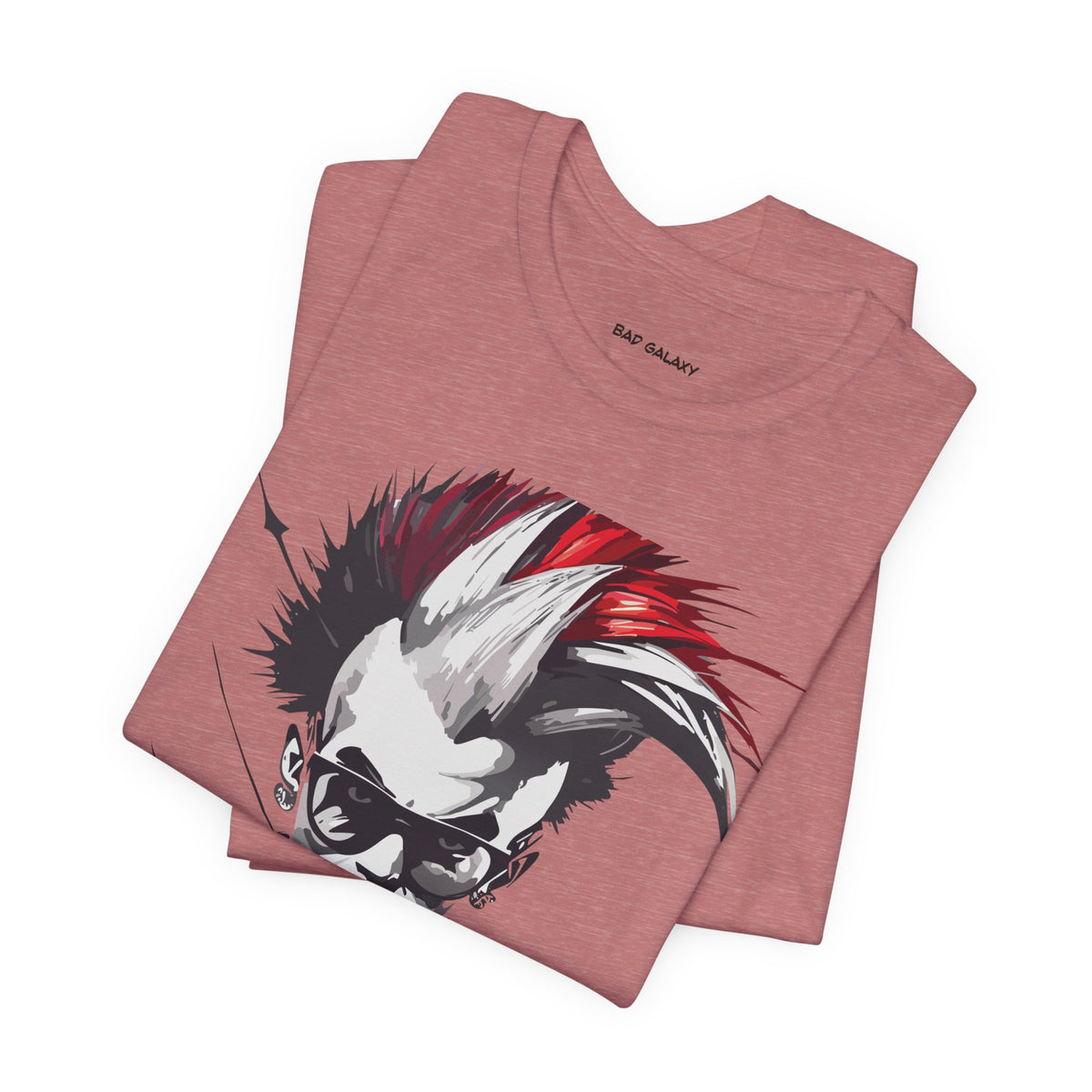 Punk Rock Graphic Unisex Cotton Bella+Canvas Tee with Art Design b25