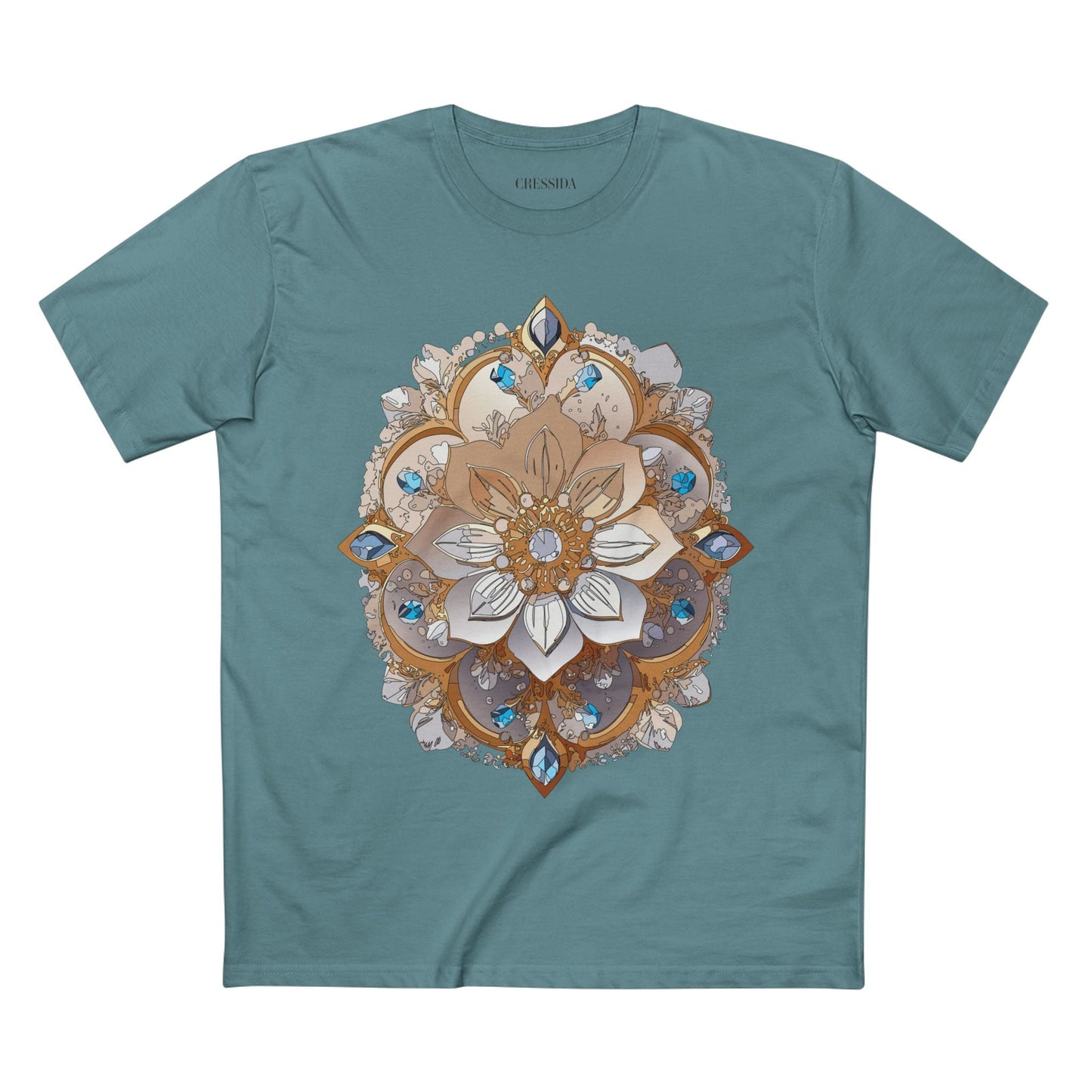 Floral Graphic T-Shirt Unisex 100 Cotton Art Design with Antique Flowers Tee 20
