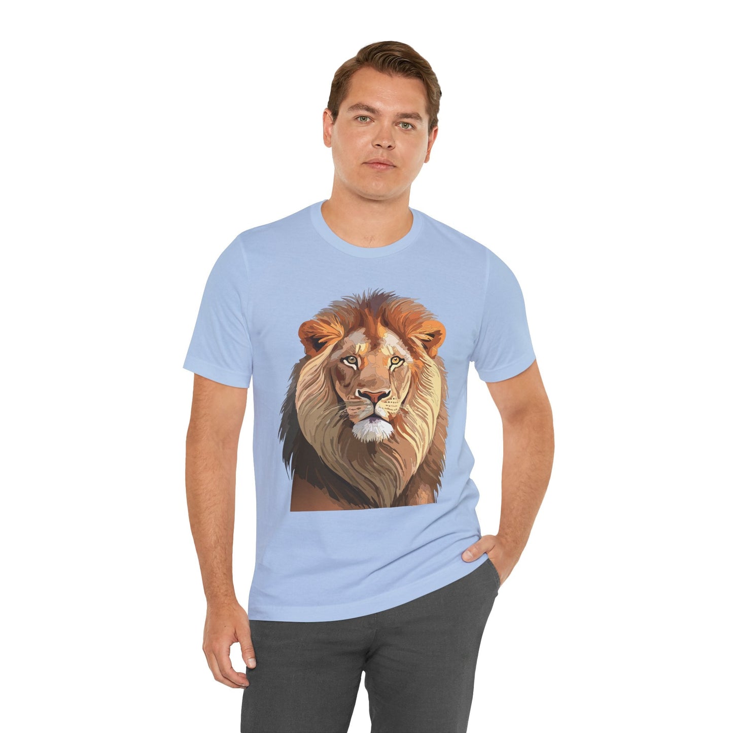 Unisex Animal Graphic Tee Shirt With Wild Animals Art Design For Everyday Wear Casual