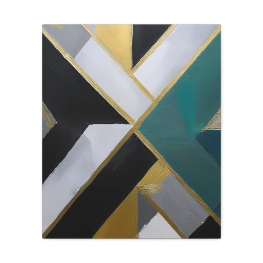 Abstract Geometric Painting Print Canvas 20x24,20x30,24x30 24x32,24x36,30x40 32x48,36x48,40x60 Pine-Wood Inner Frame ABS-76