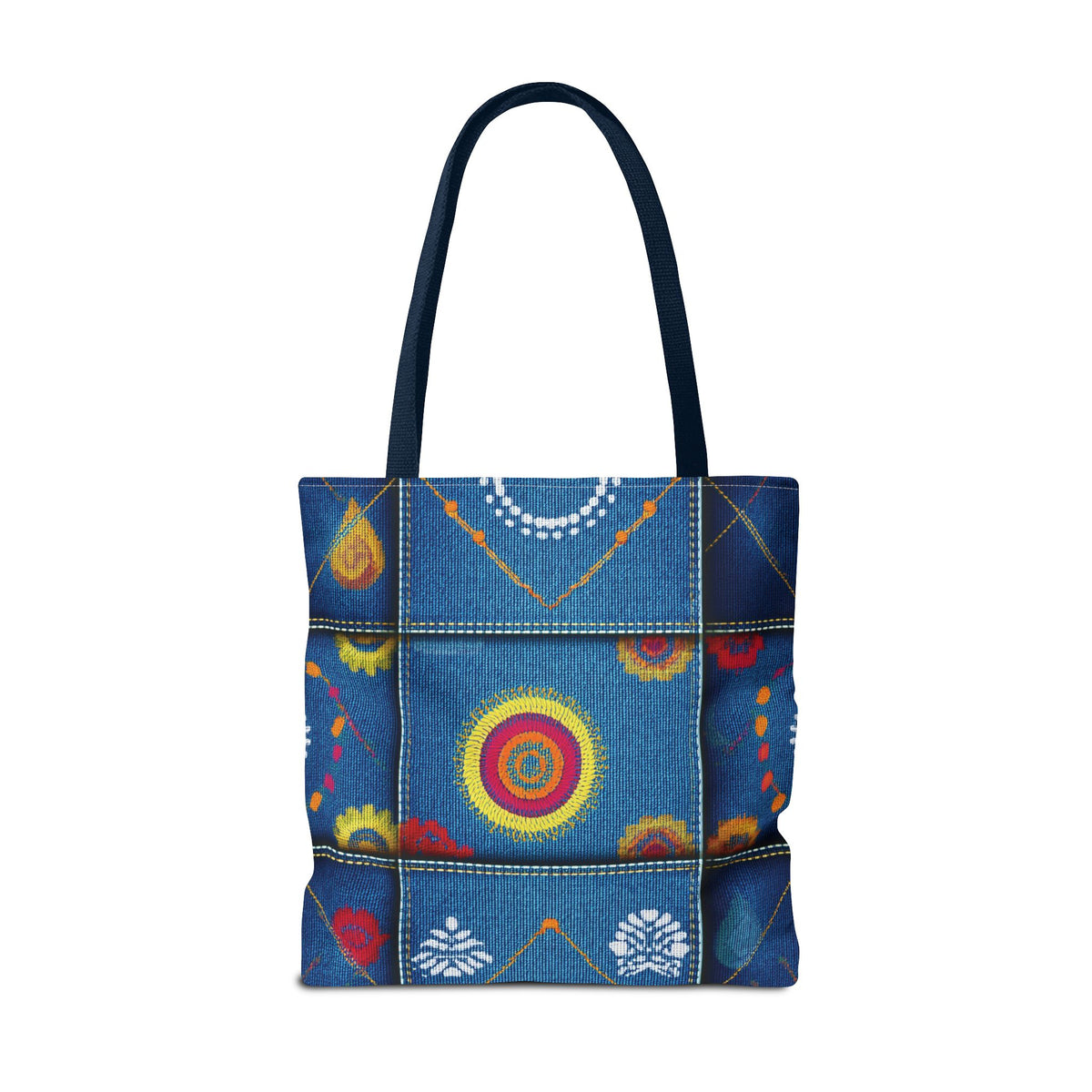 Diwali Graphic Denim Fabric Imitation Print Unisex Canvas Bag Poly Spun 3 Sizes Tote Bag 205-17