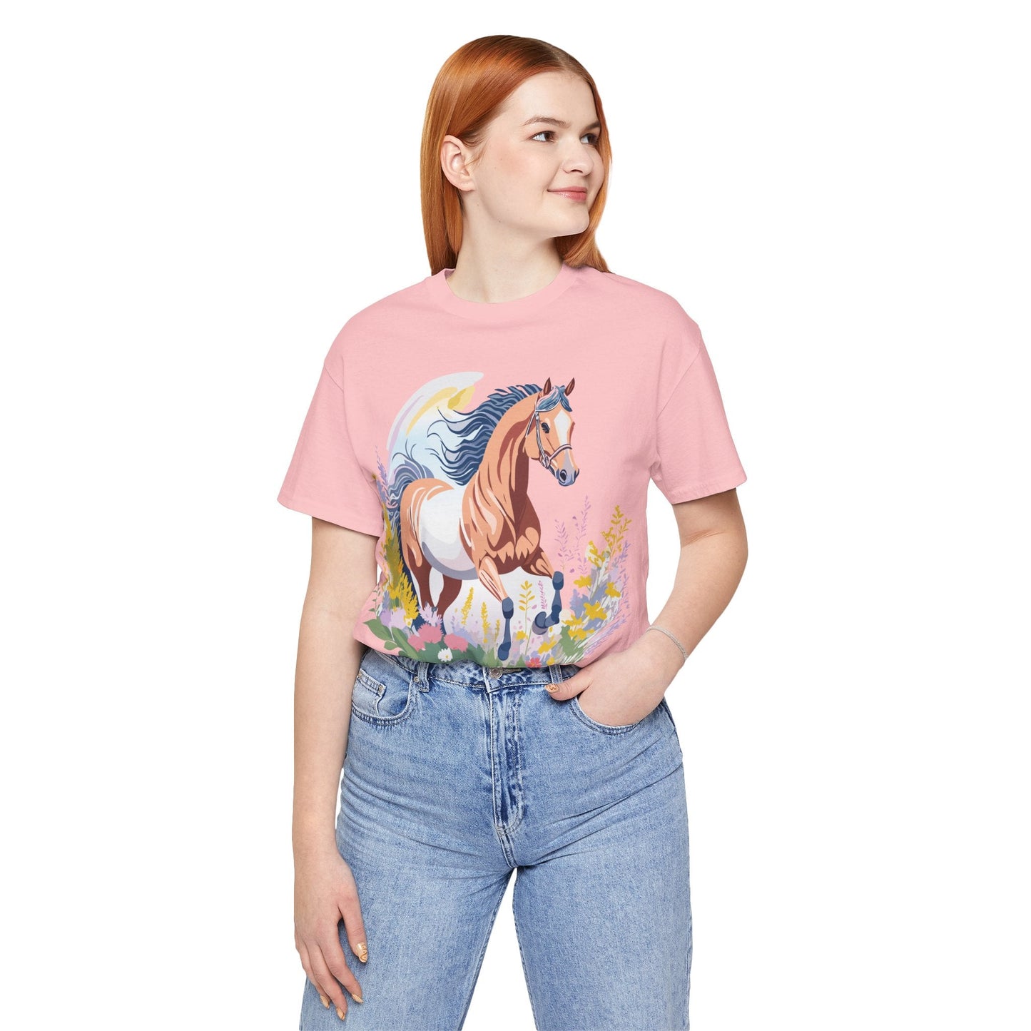 Horse Graphic Unisex 100 Cotton Vintage Animal Art T-Shirt 5