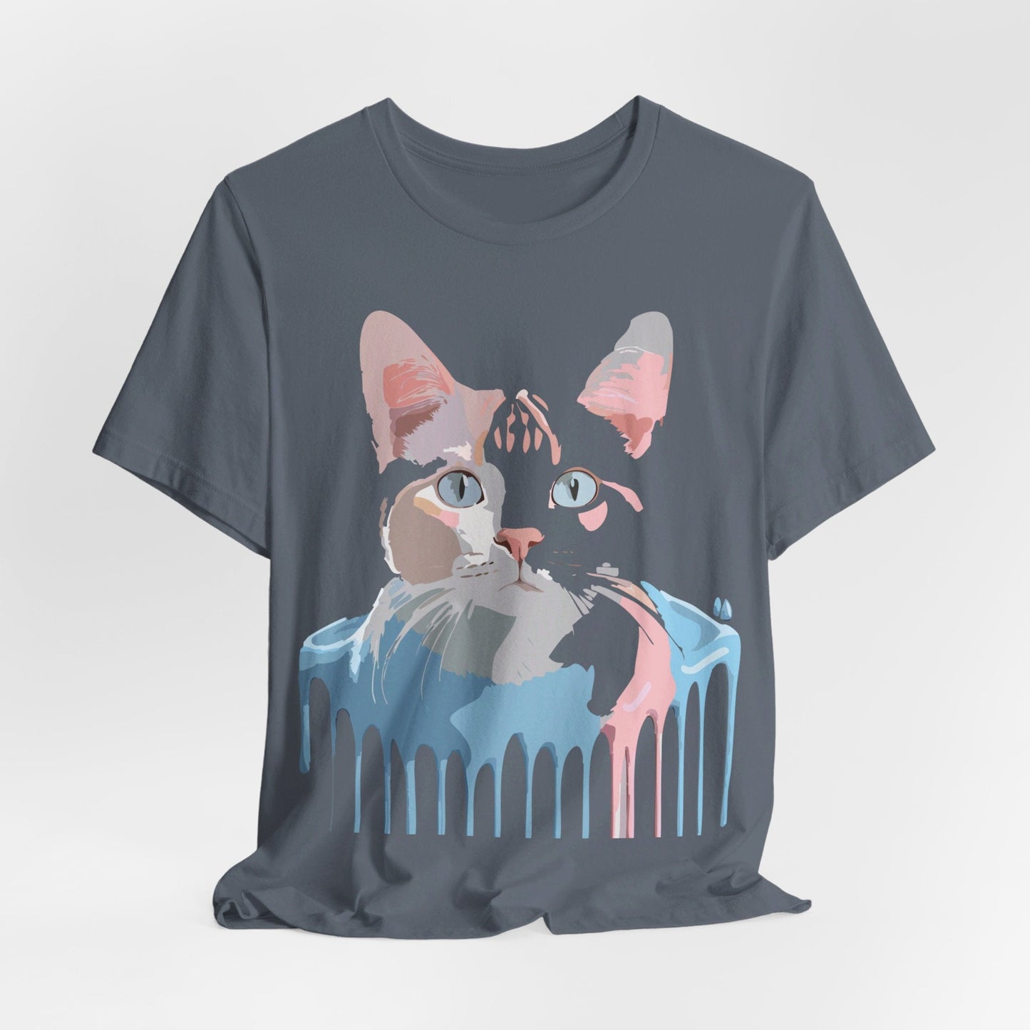 Cat Graphic T Shirt Unisex Short Sleeve Tee Vintage Inspired Artwork Adelpha