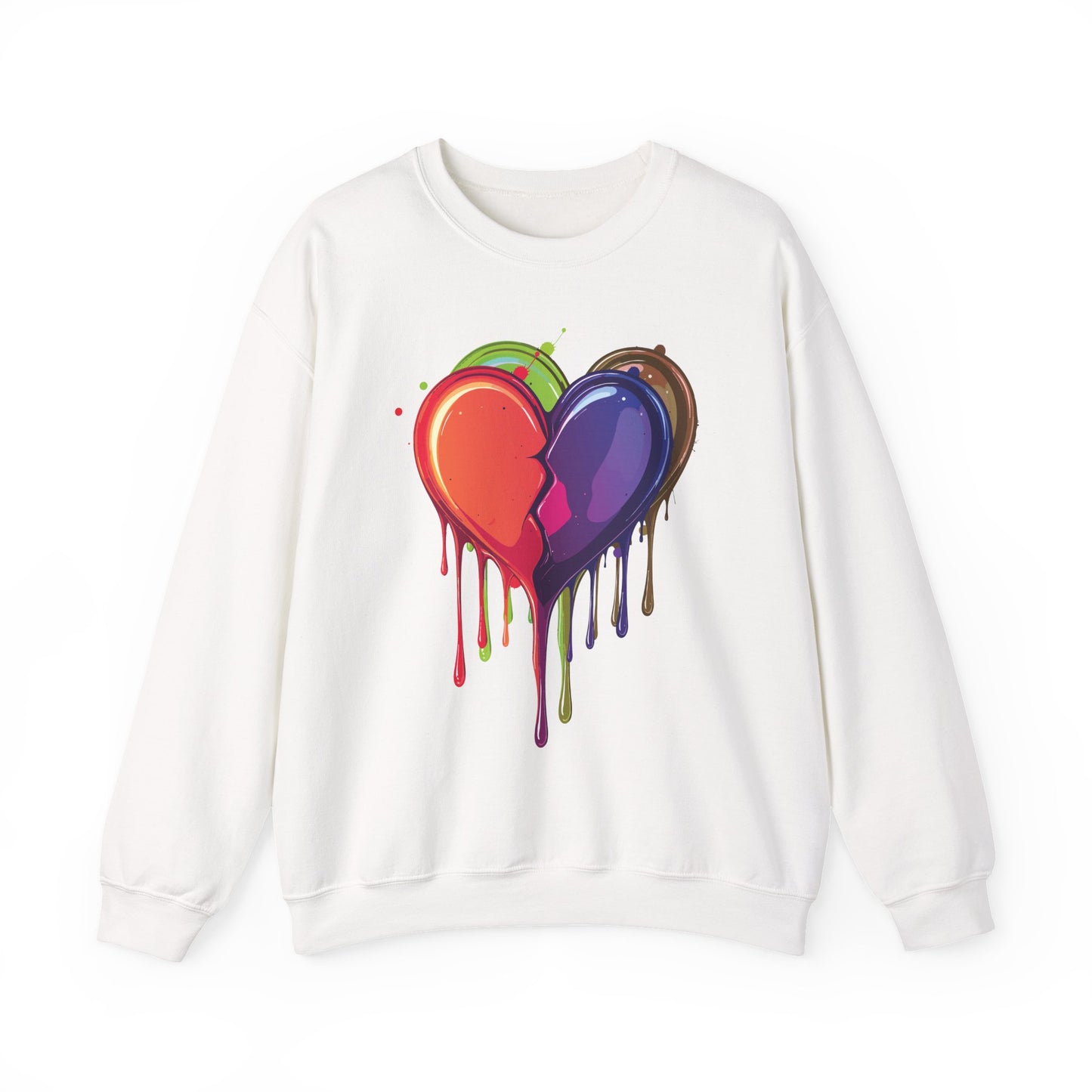 Double Bleeding Heart Sweatshirt, Big Heart Sweatshirt, Love Sweatshirt, Valentine's Day Sweatshirt, Heart Sweatshirt 119