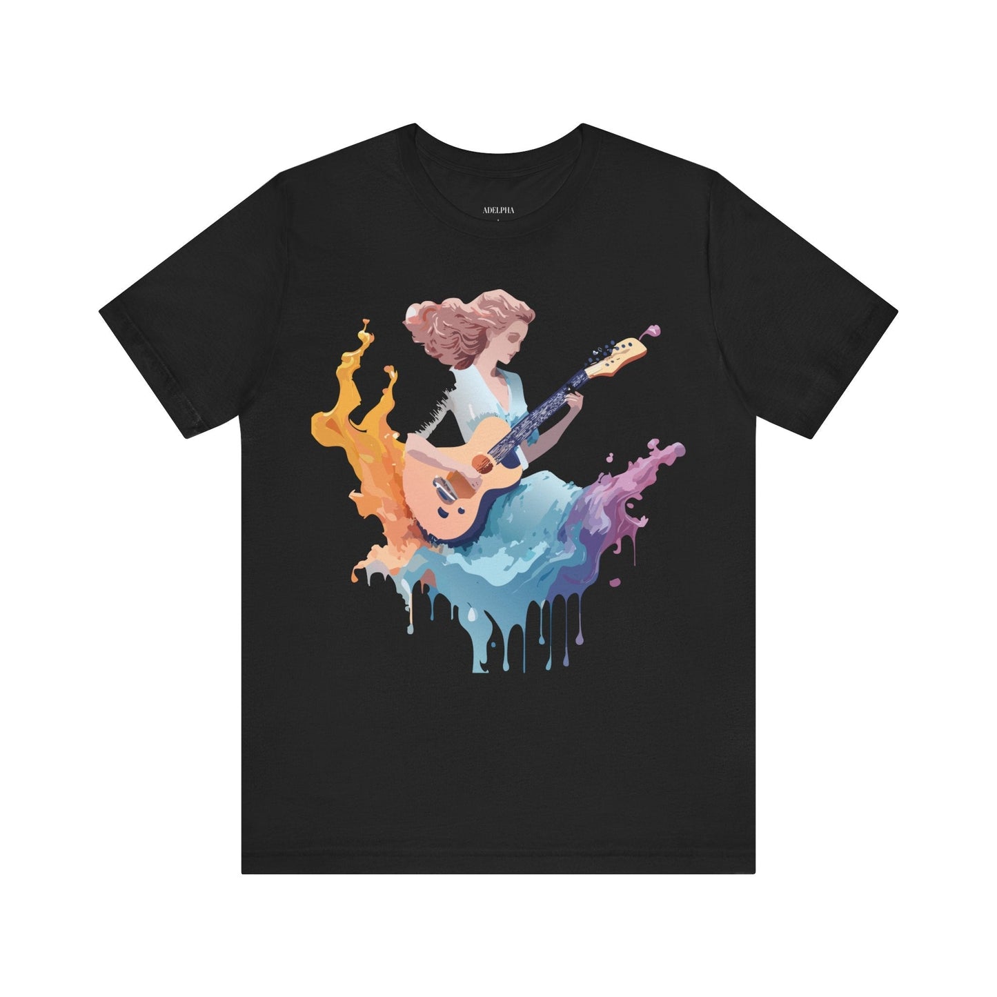 Adelpha Music Graphic Tee Unisex Vintage Inspired Art Design Short Sleeve T Shirt
