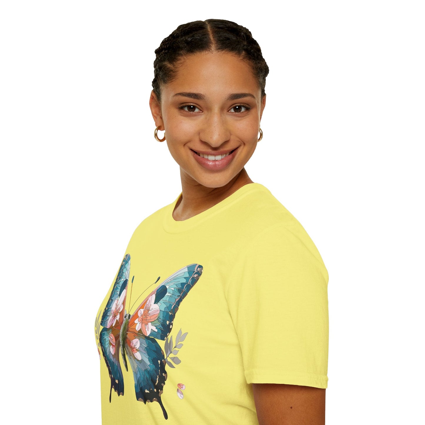 Butterfly Shirt Unisex T Shirt Monarch Butterfly Print Gildan Softstyle 64000 Cotton Tee Classic