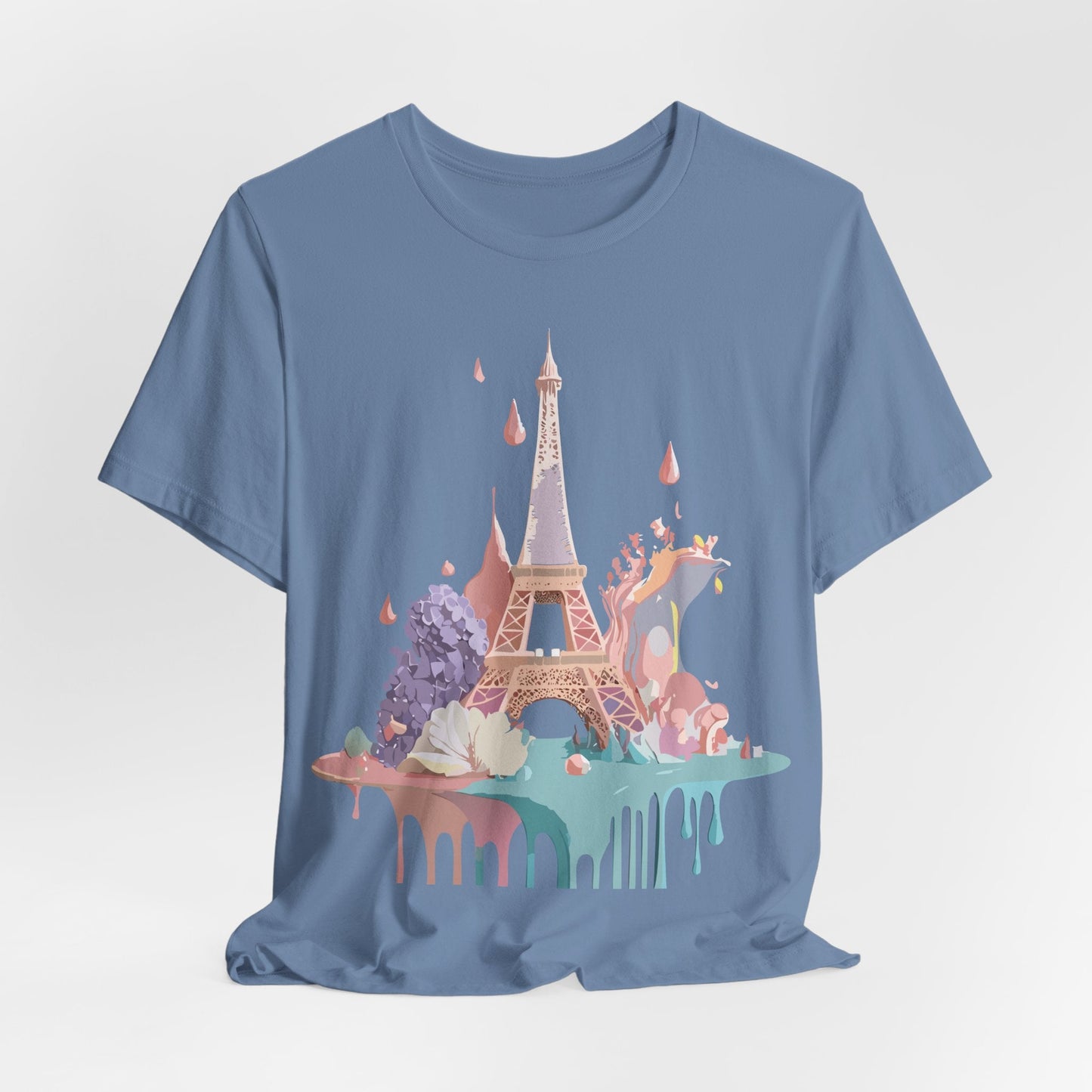 Paris Graphic Tee Unisex Short Sleeve Shirt With Vintage Inspired Adelpha Artwork