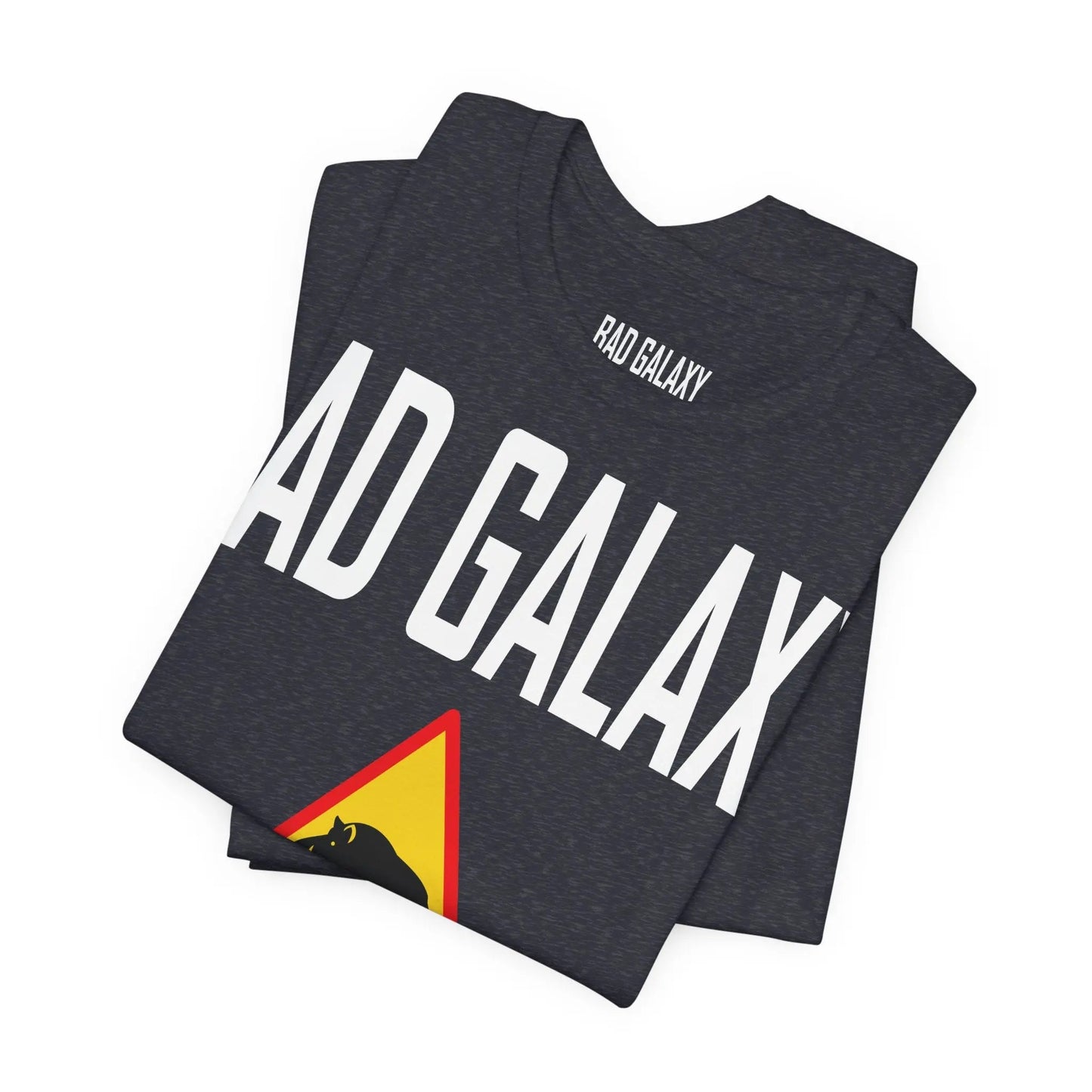 Tee Shirt With Red Stamp From Bad Galaxy Made To Order 100 Percent Cotton USA Printed With Eco Inks