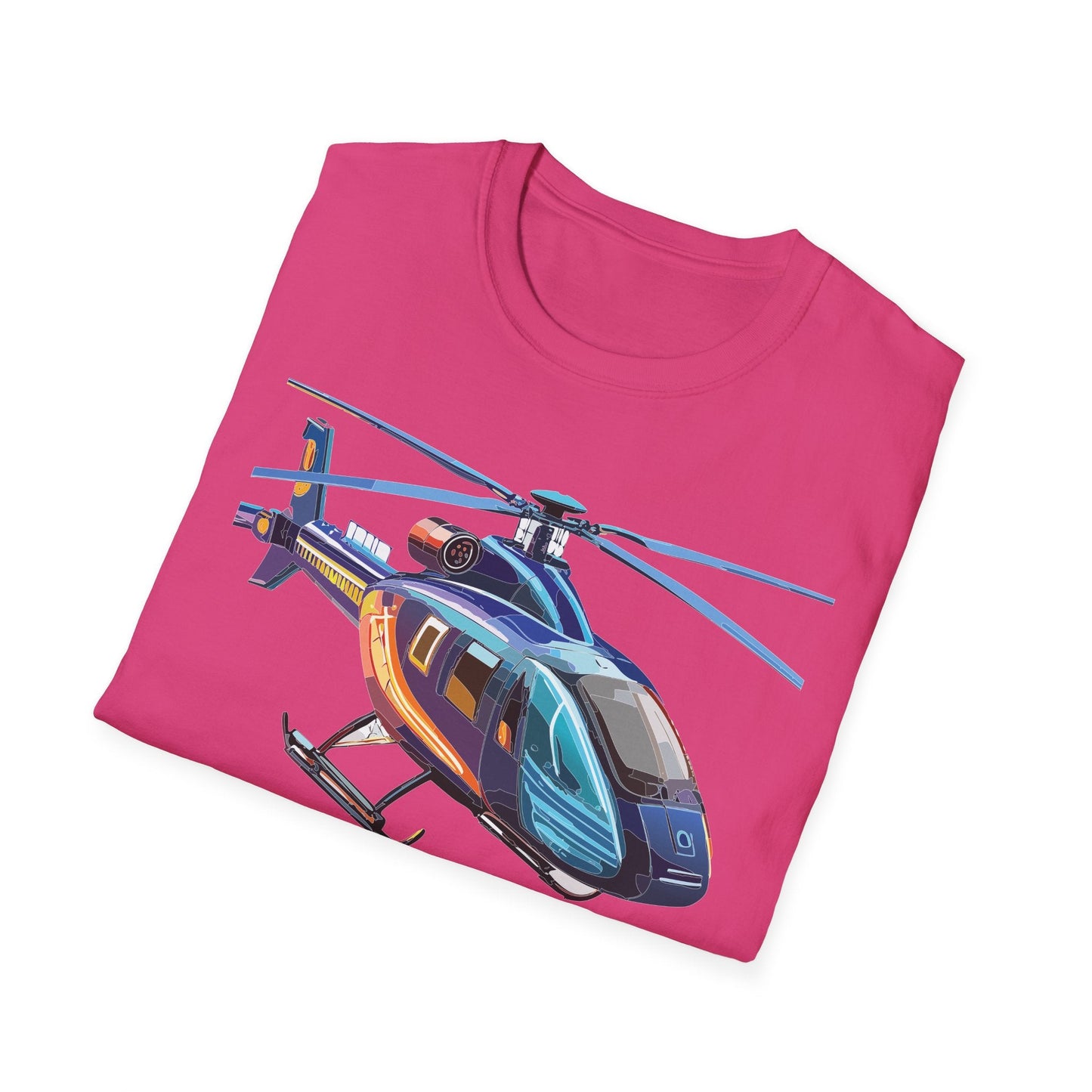 Chopper Helicopter Graphic Unisex Cotton Softstyle Short Sleeve Tee 8