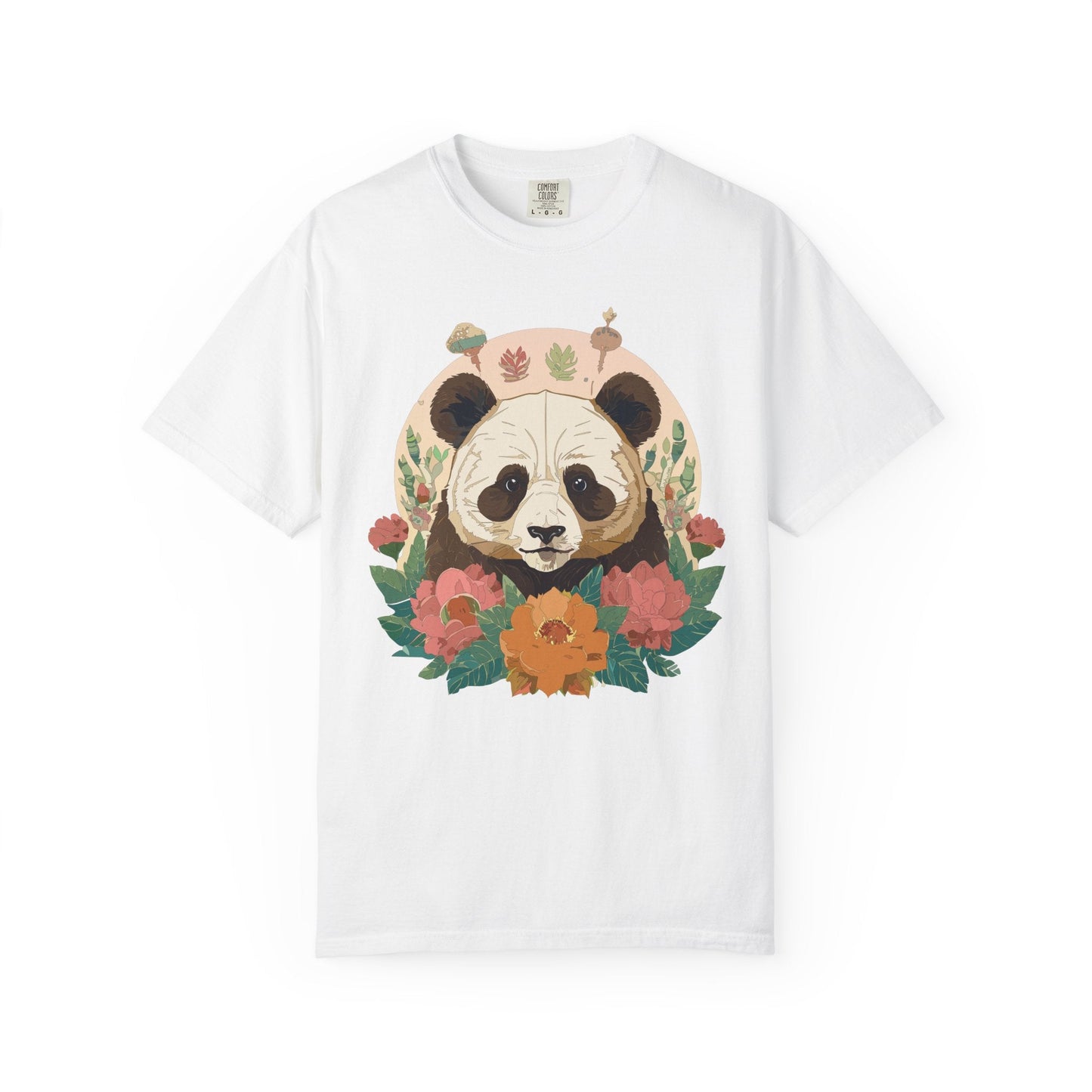 Panda Portrait Graphic T-Shirt Unisex Cotton Floral Animal Art Tee p2