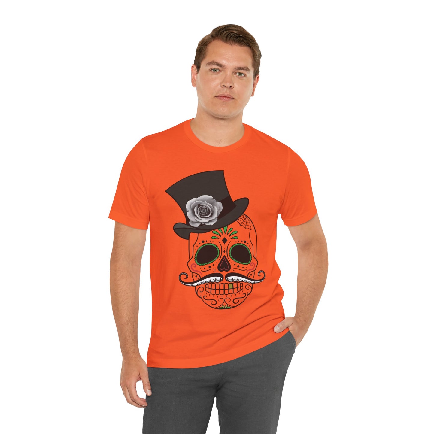 Unisex Cotton Tee Shirt with Skull