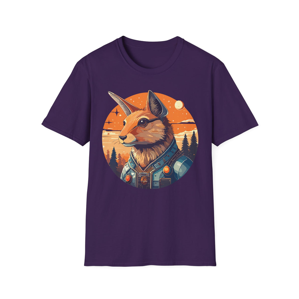 Fox Portrait T-Shirt | Sunset Wilderness Illustration