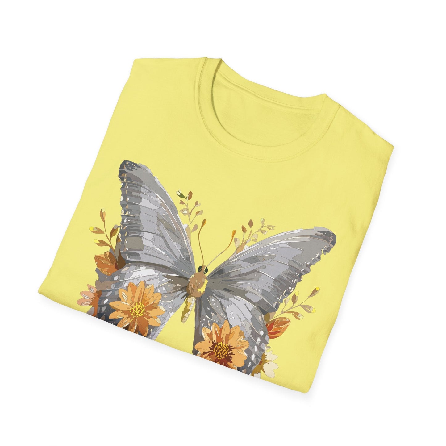 Butterfly T Shirt For Unisex Gildan Softstyle 64000 Cotton Comfort Monarch Design Tee