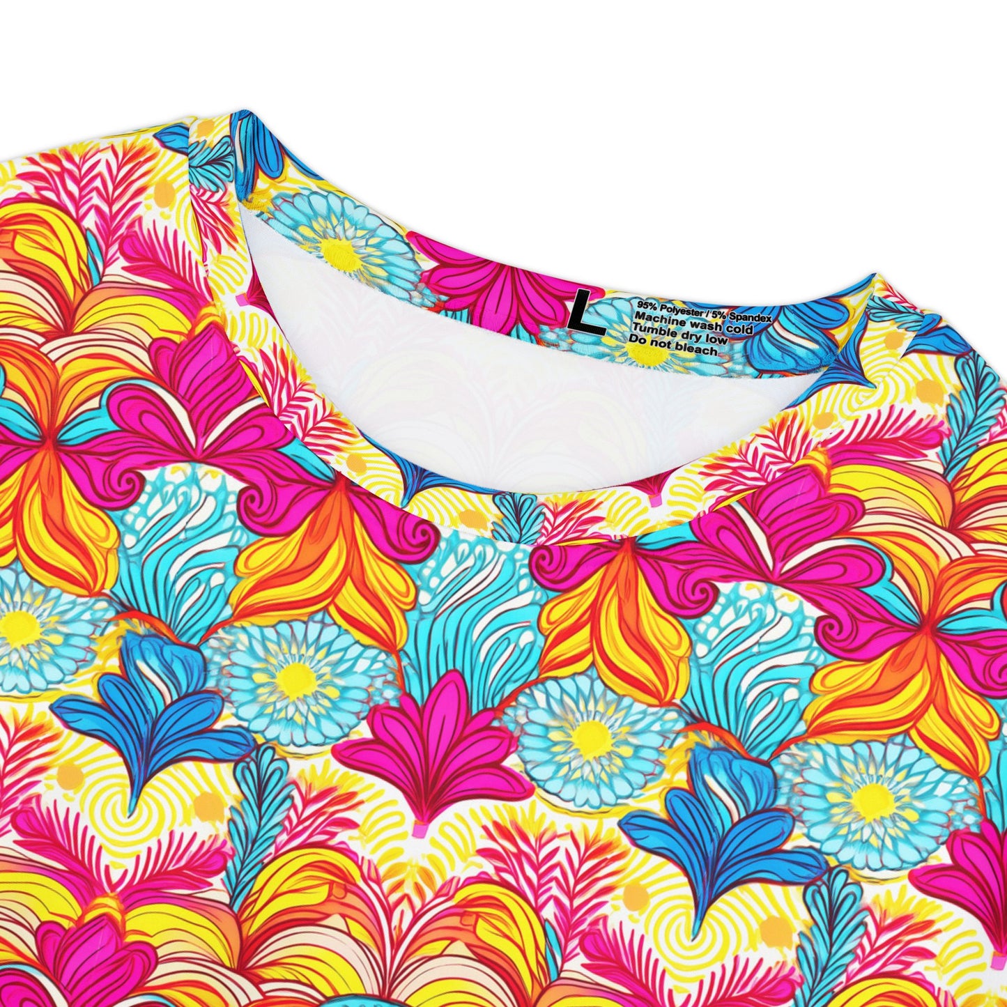 Women Poly Span T-Shirt with Floral Print