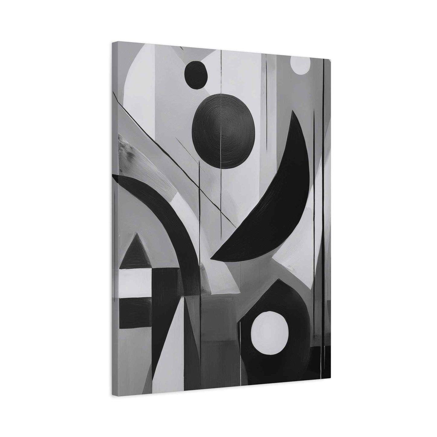 Black Abstract Painting Print Canvas 20x24,20x30,24x30, 24x32,24x36,30x40, 32x48,36x48,40x60 Pine-Wood Inner Frame ABS-17