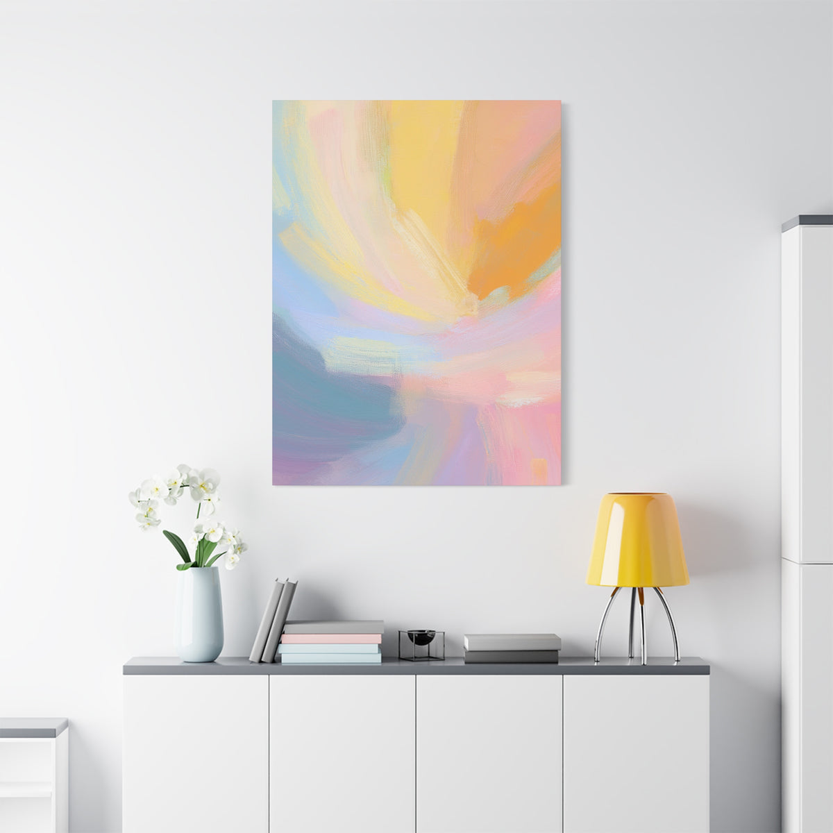 Abstract Pastel Painting Print Canvas 20x24,20x30,24x30 24x32,24x36,30x40 32x48,36x48,40x60 Pine-Wood Inner Frame ABS-95