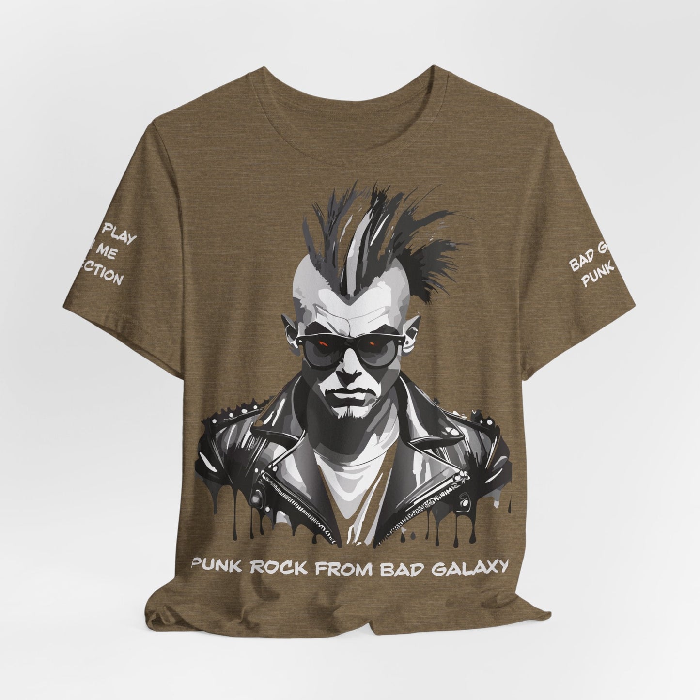 Punk Rock Tee Shirt From Bad Galaxy Made To Order 100 Percent Cotton Eco Friendly Inks