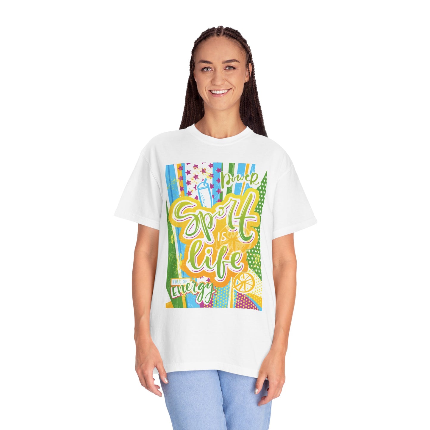 Unisex-T-Shirt mit Sports-Art-Design