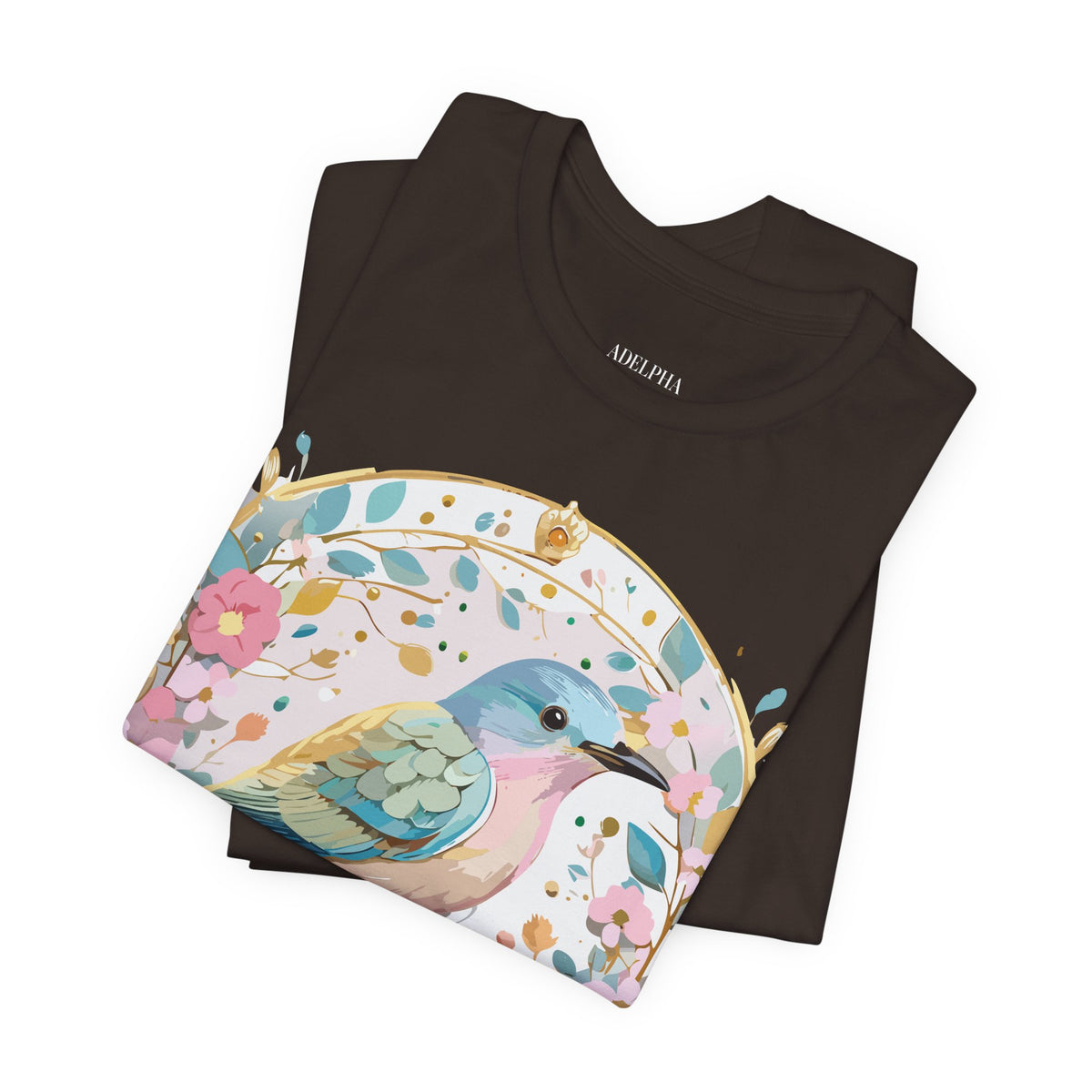 Medallion Graphic Unisex Cotton Bella+Canvas Tee with Floral Art Design m77