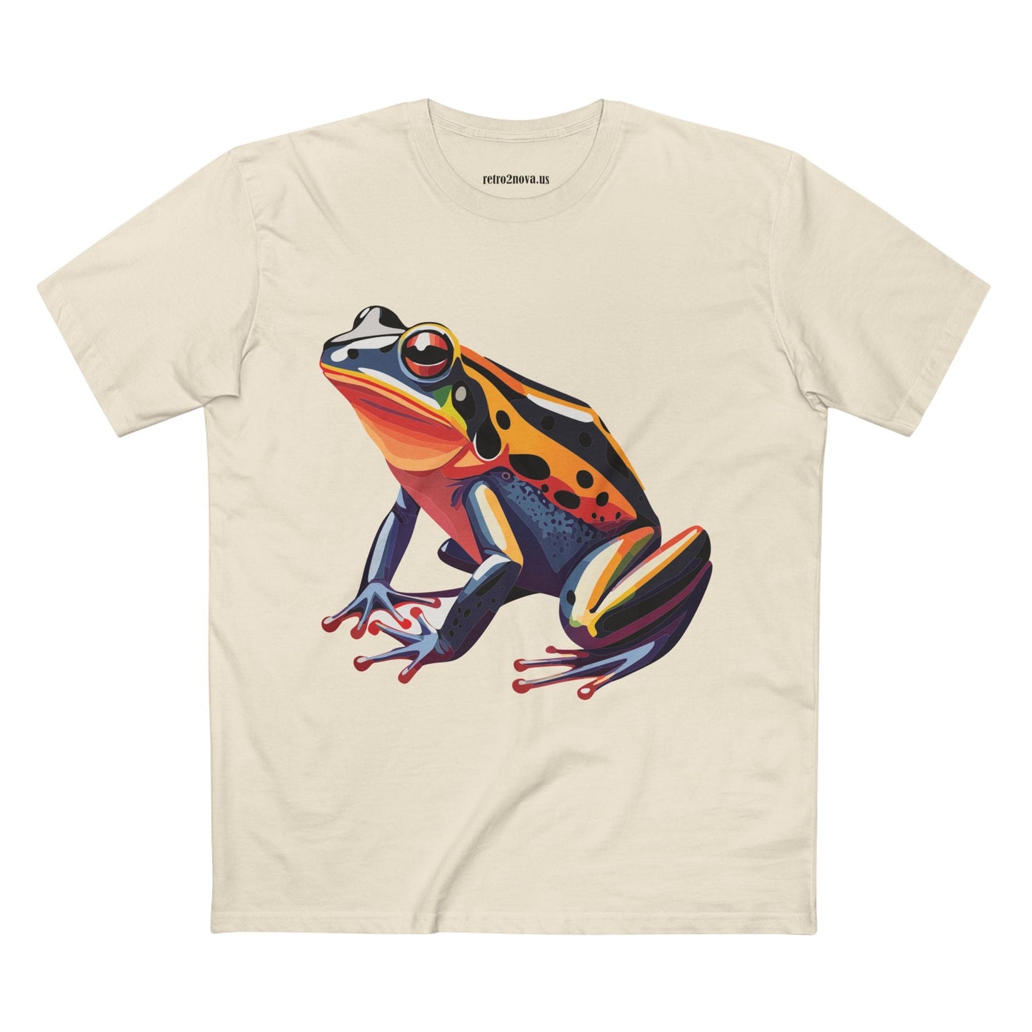 Unisex Frog Animal Shirt Premium Cotton Tee With Original Art Design Retro2Nova Exclusive Art Collection