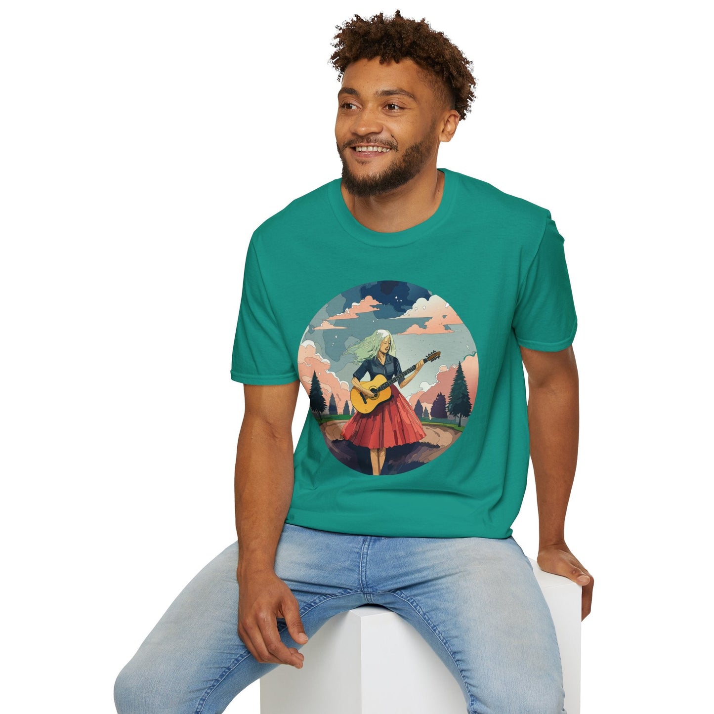 Womens Graphic T Shirt Art Design Ladies Tee Softstyle Gildan 64000 100 Percent Cotton