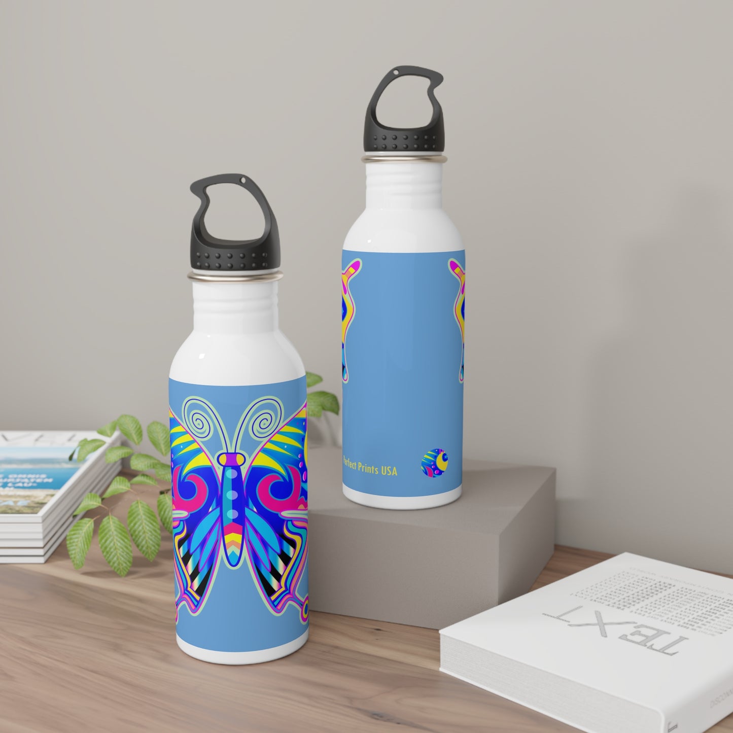 Bouteille d'eau Tumbler avec des motifs artistiques 