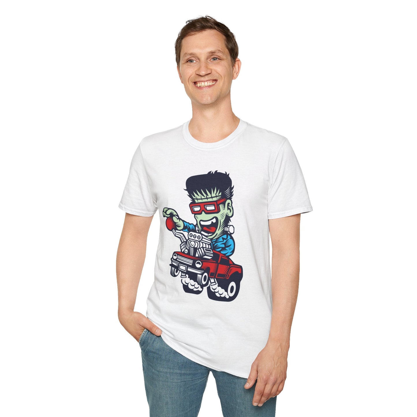 Cartoon T Shirt Animation Tee Funny Unisex Softstyle Gildan 64000 100 Percent Cotton