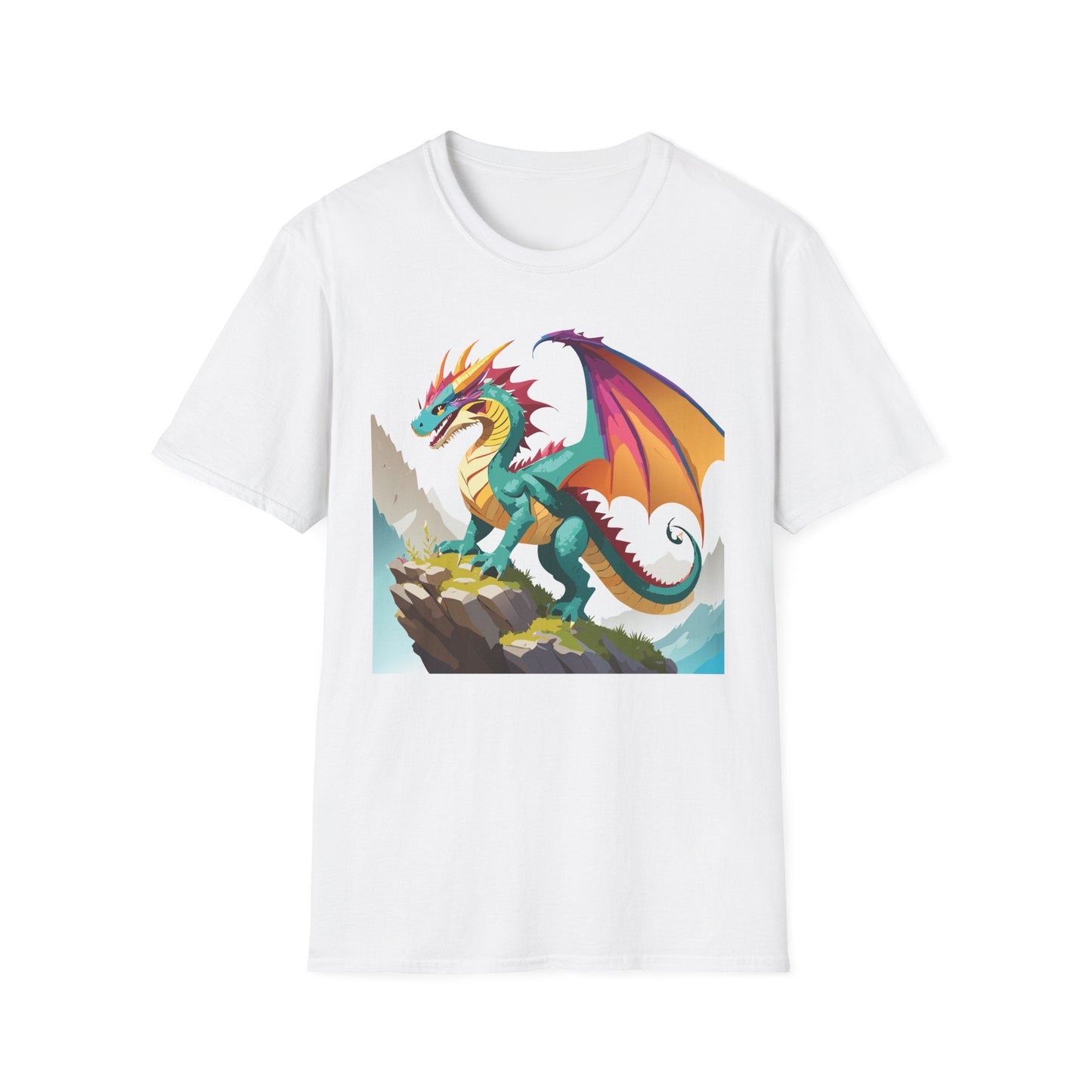 Dragon T Shirt Unisex Dragon Shirt With Animal Art Design Softstyle Cotton Tee Shirt